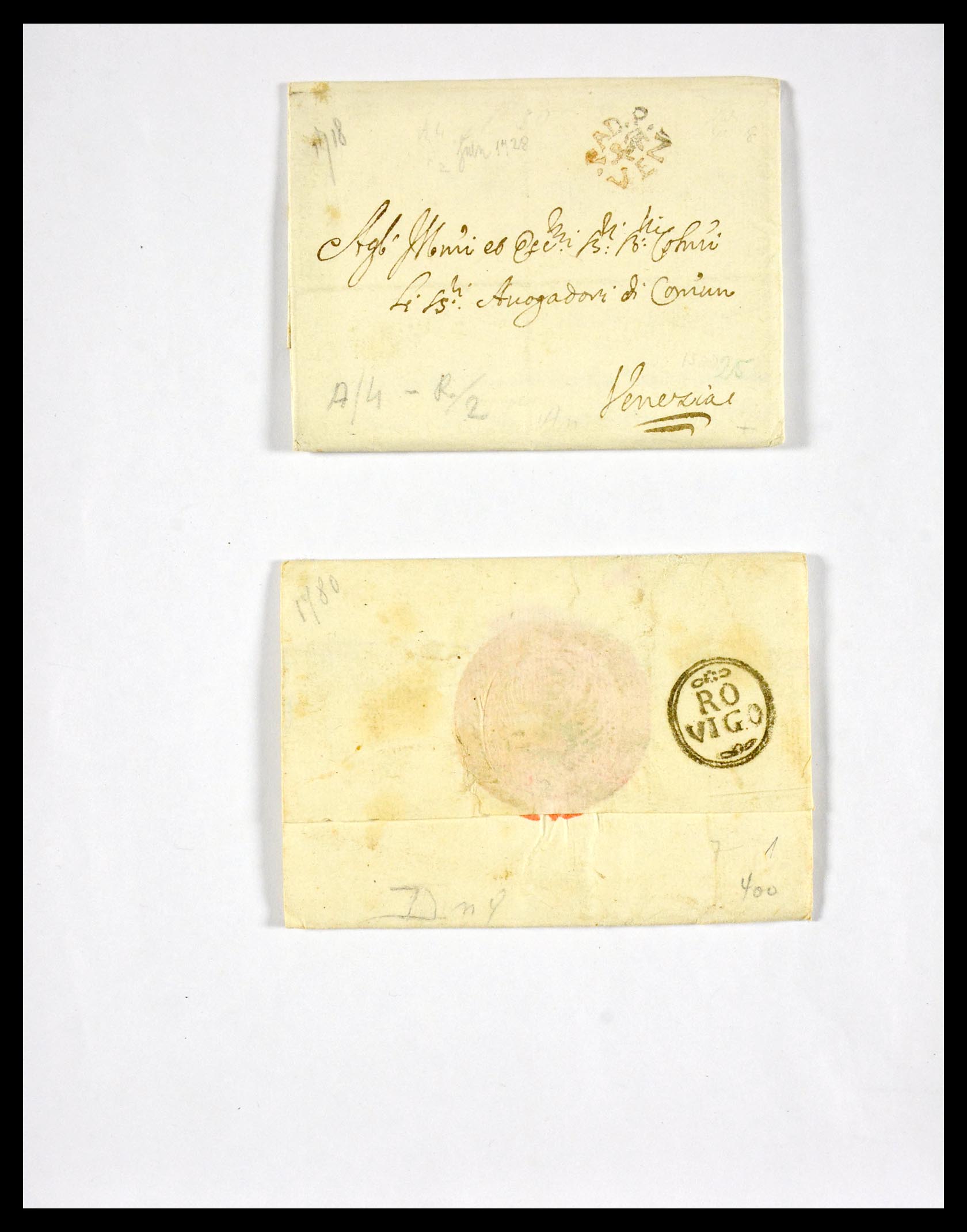 29664 1222 - 29664 Italy pre-stamp covers 1589(!!!)-1870.