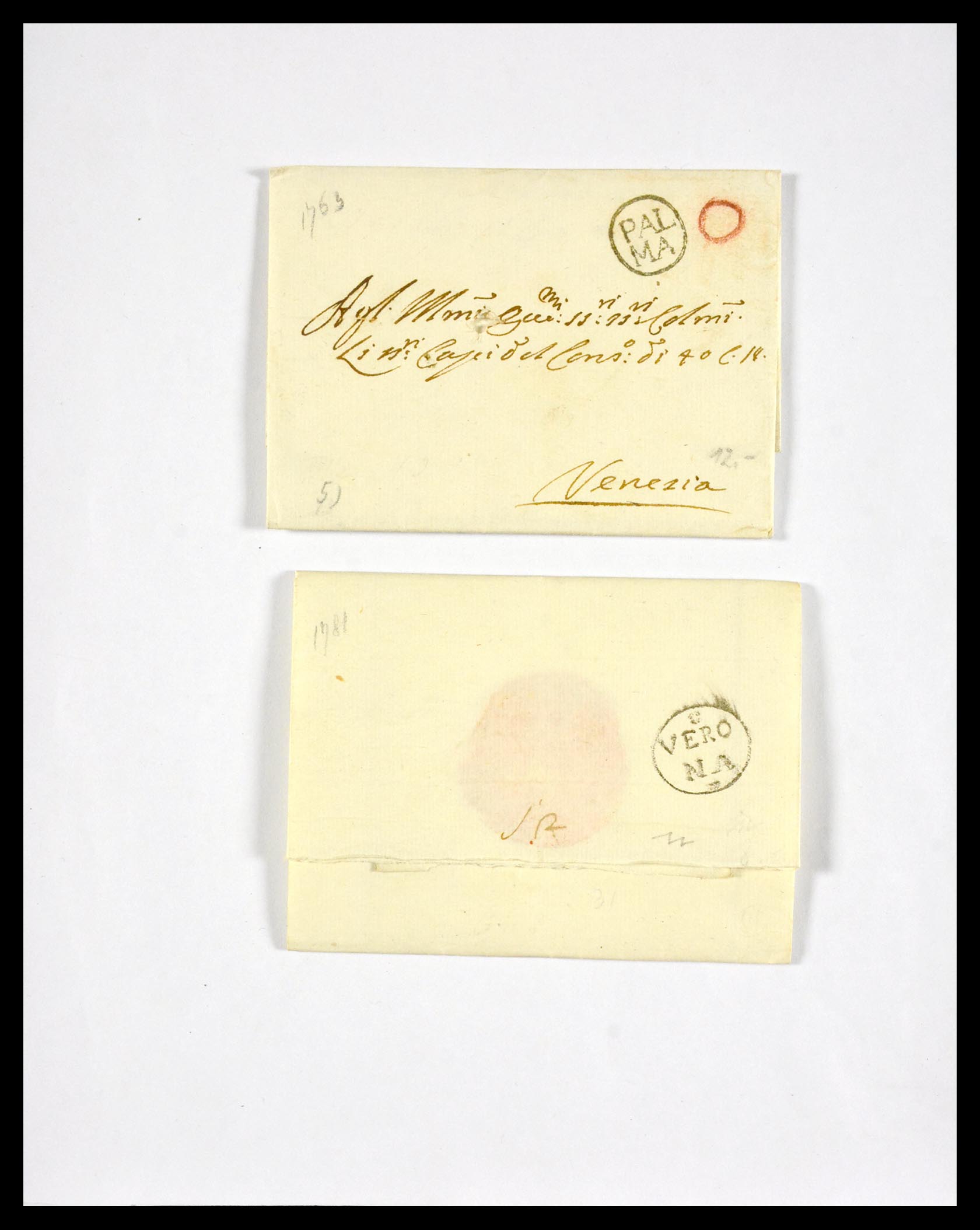 29664 1226 - 29664 Italië voorfilatelie brieven 1589(!!!)-1870.