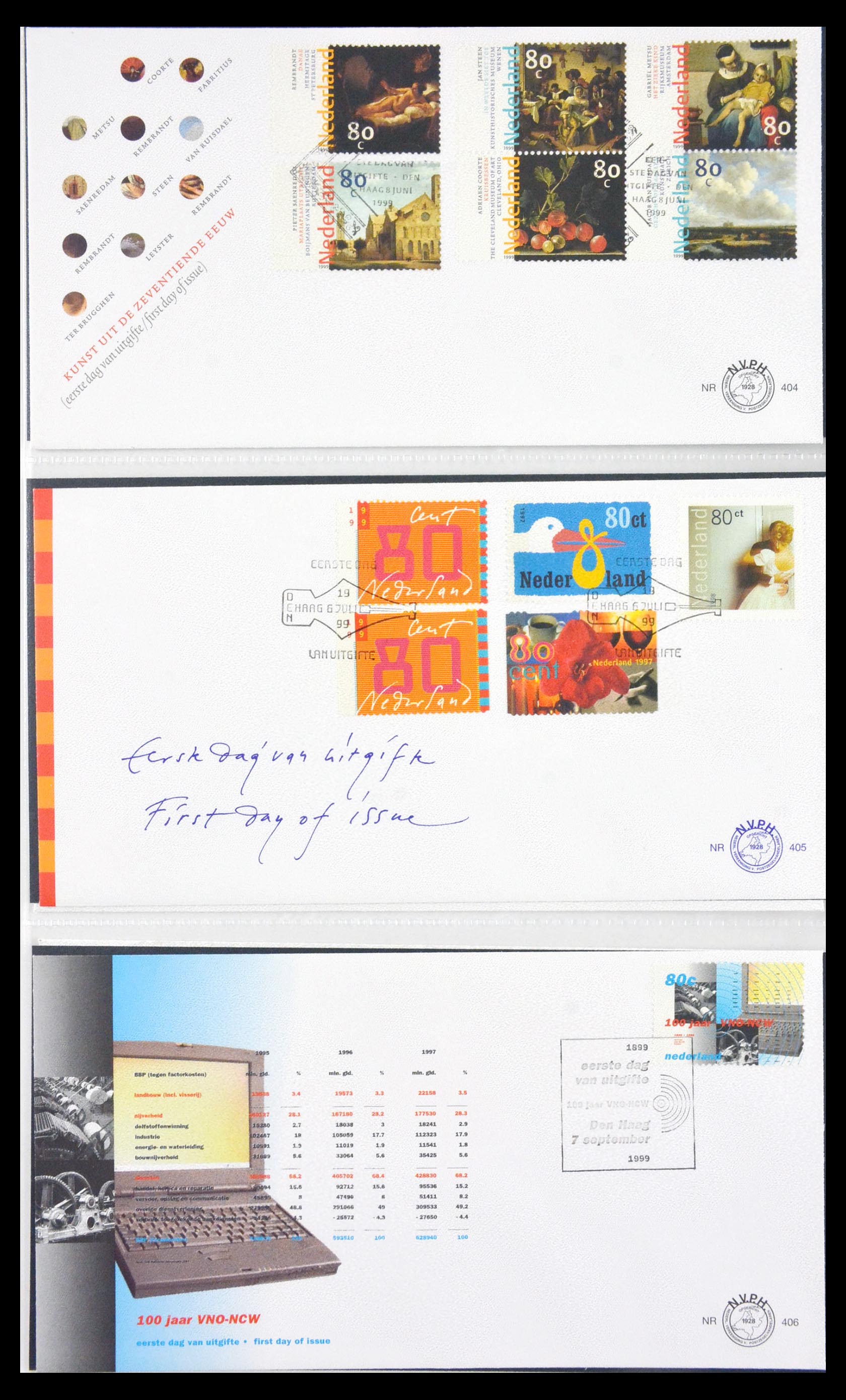 29666 020 - 29666 Netherlands 1997-2011 FDC's.