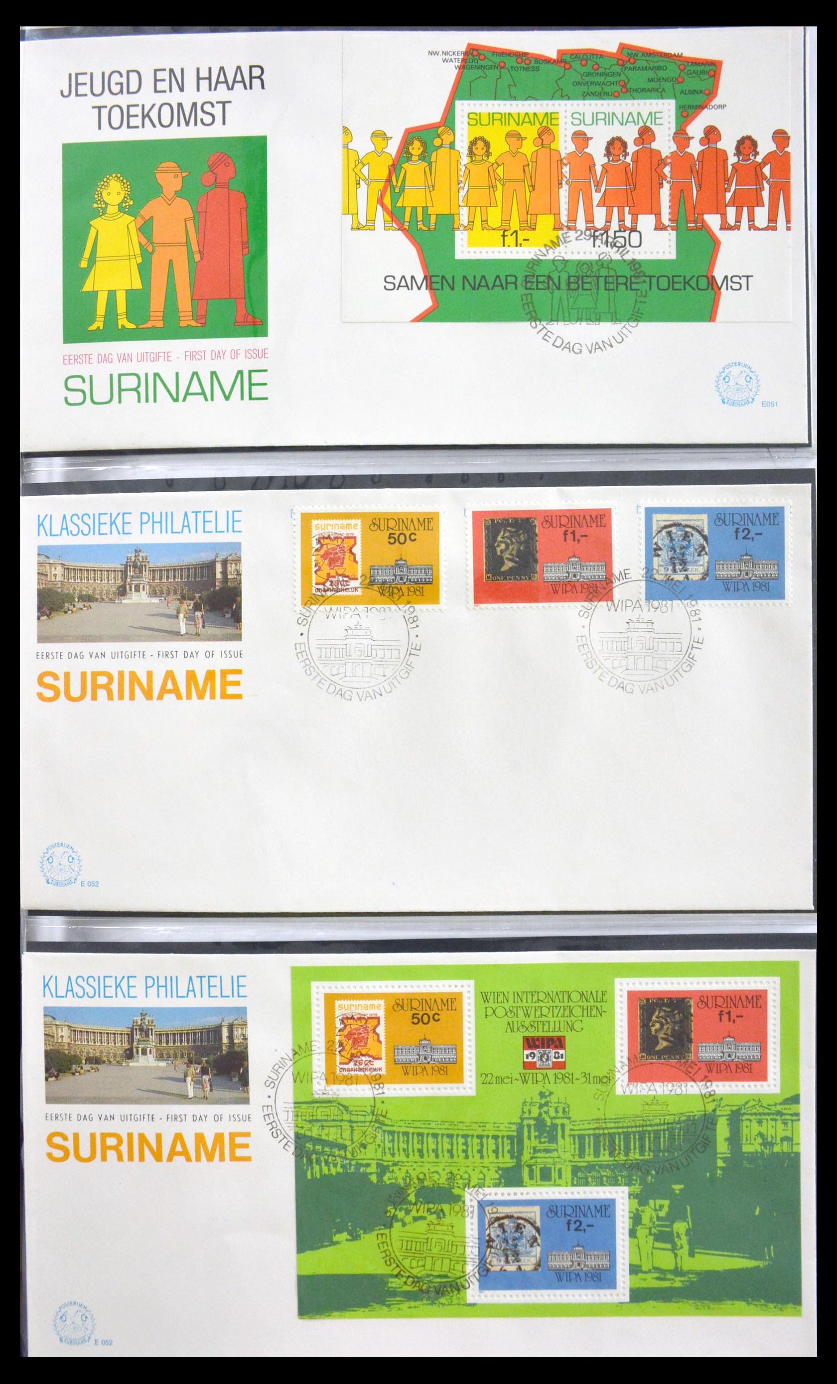 29669 030 - 29669 Suriname FDC's 1975-2011.