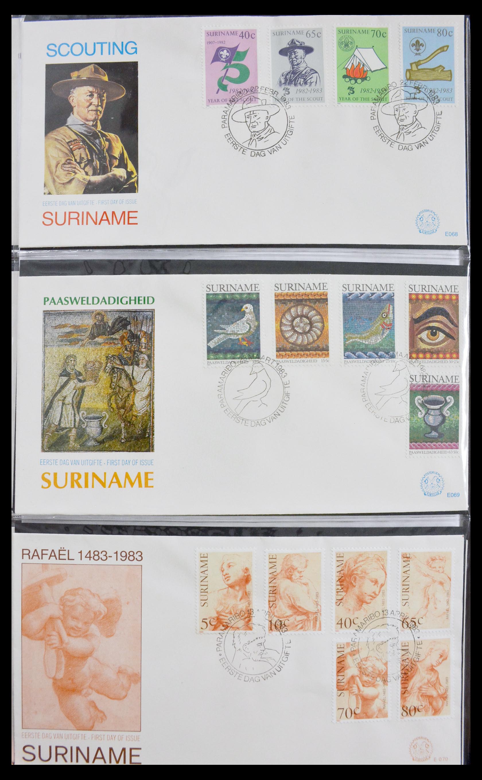 29669 039 - 29669 Suriname FDC's 1975-2011.