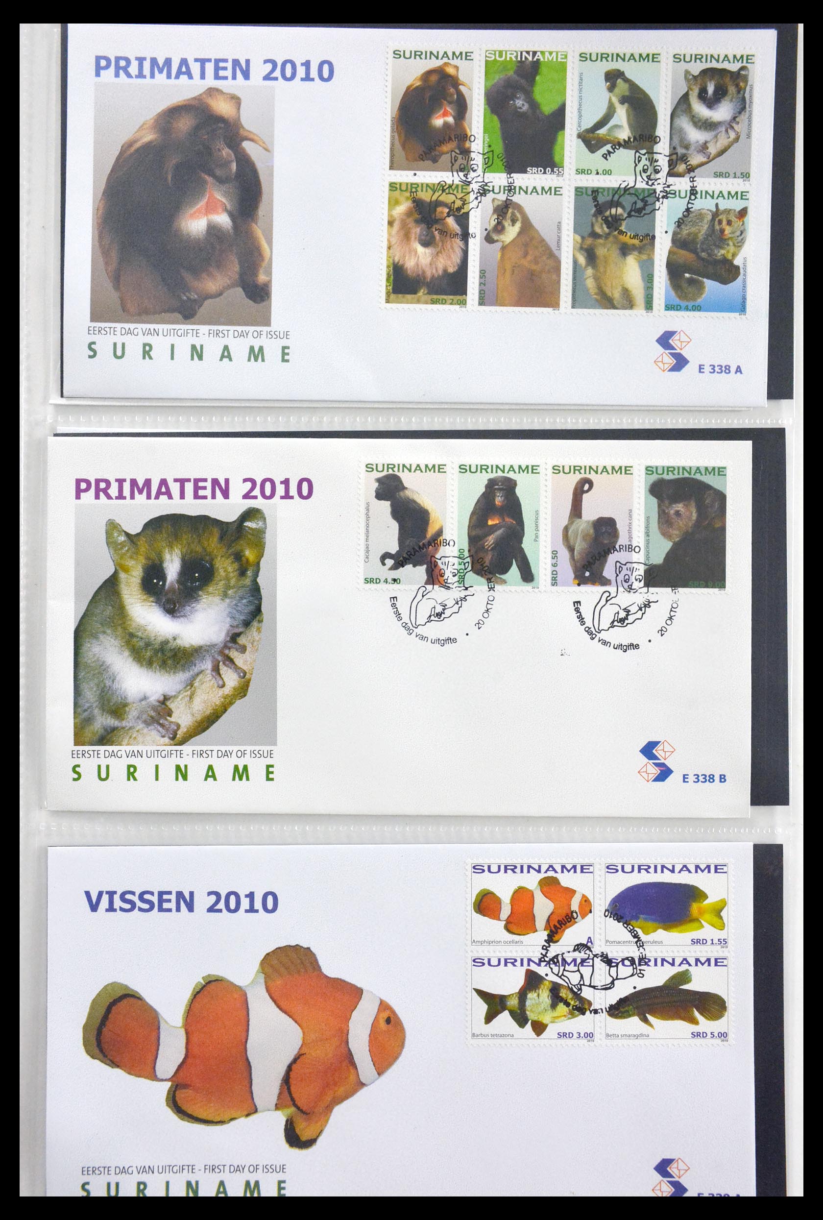 29669 184 - 29669 Suriname FDC's 1975-2011.