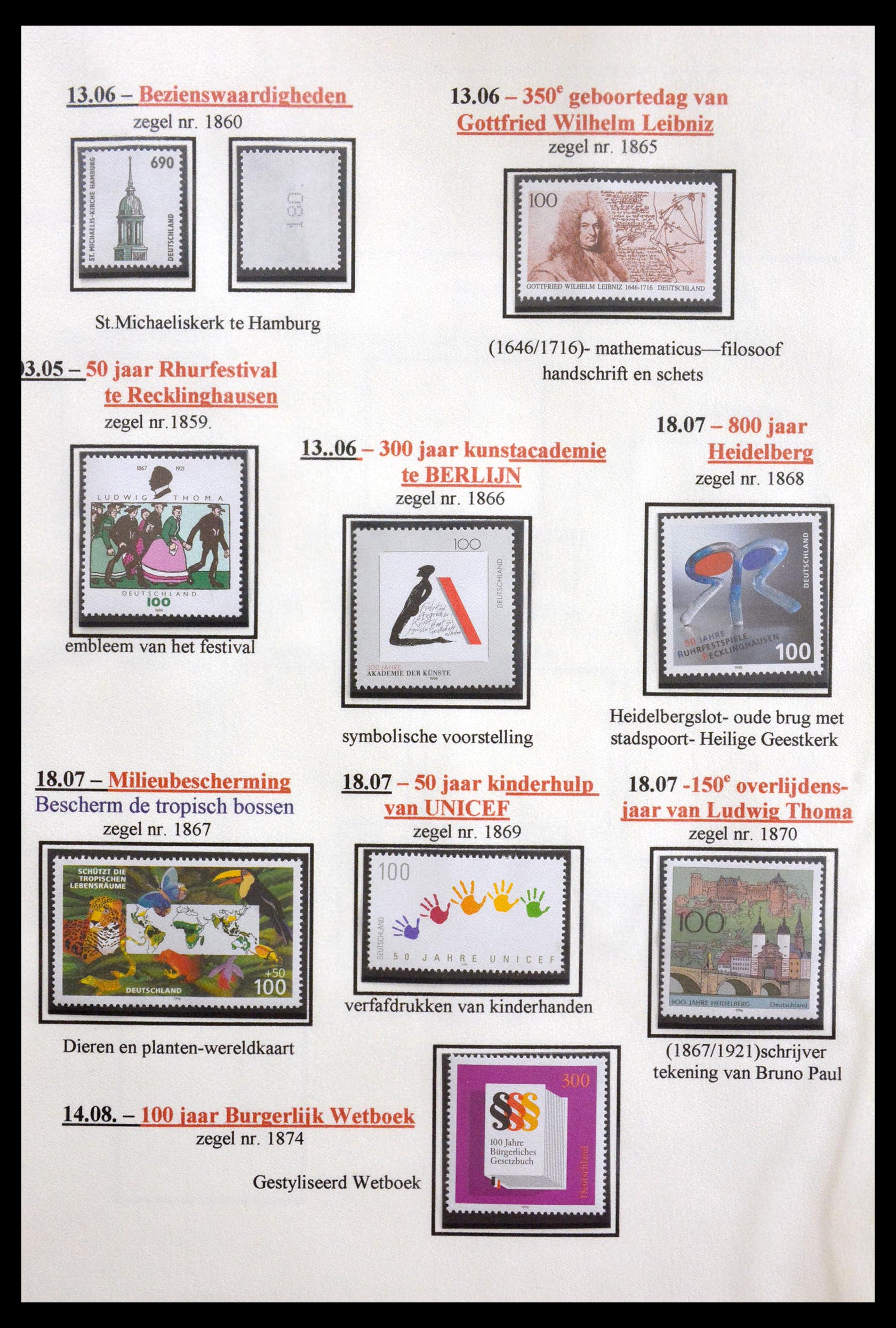 29715 164 - 29715 Bundespost 1949-2000.