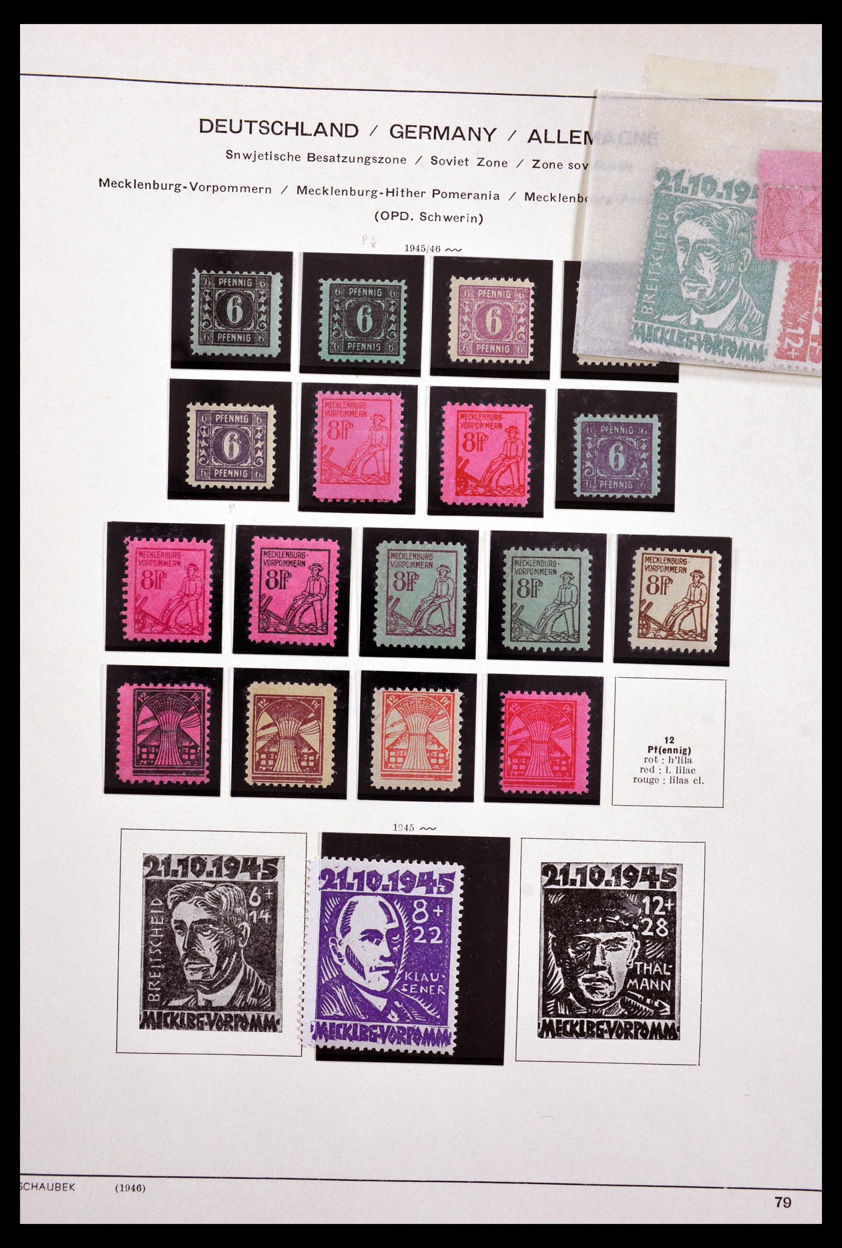 29731 024 - 29731 Local stamps Sovjetzone 1945-1949.