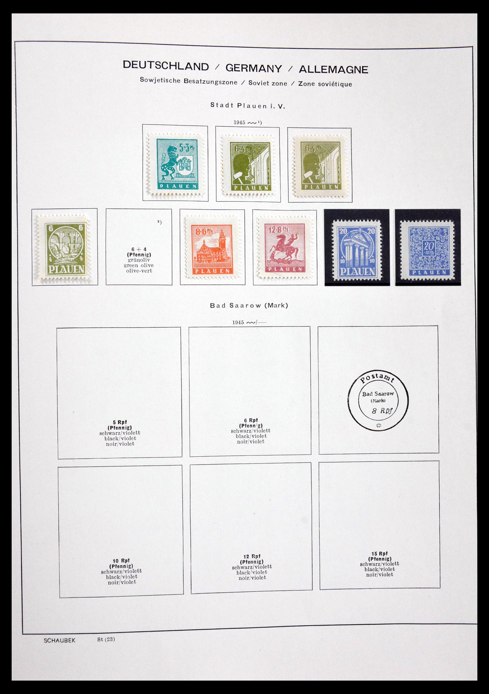 29731 045 - 29731 Local stamps Sovjetzone 1945-1949.
