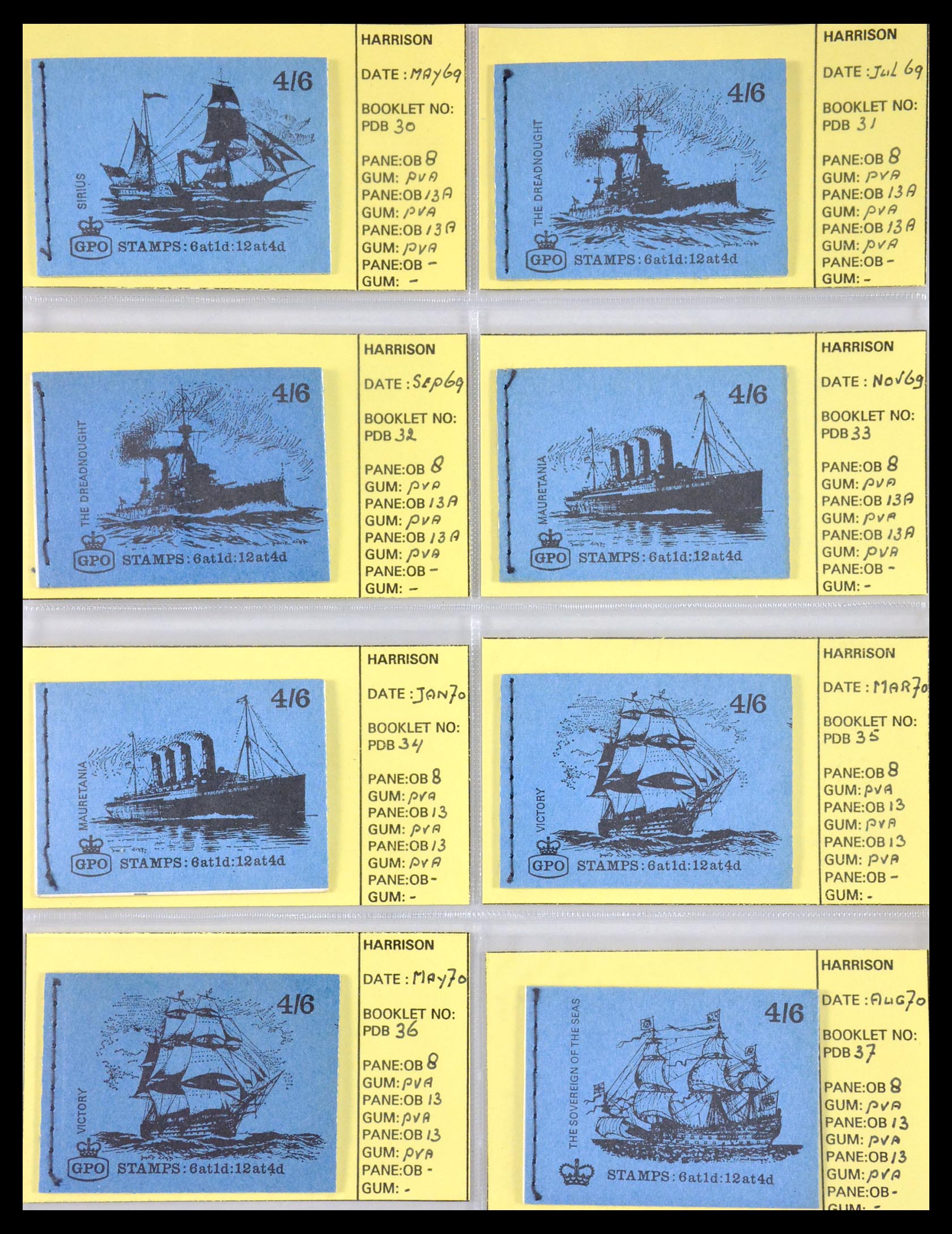 29755 002 - 29755 Engeland postzegelboekjes 1968-1977.