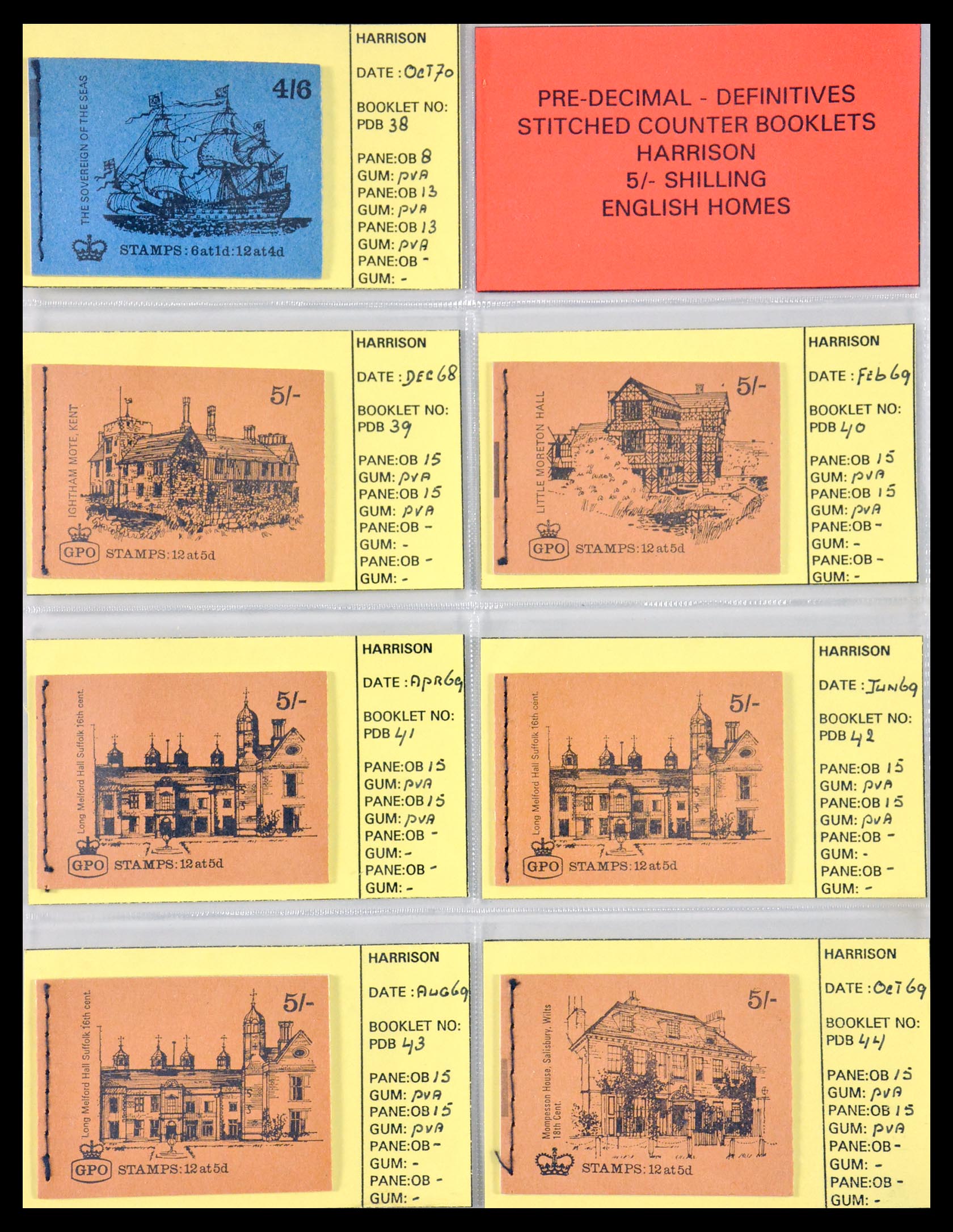29755 003 - 29755 Engeland postzegelboekjes 1968-1977.