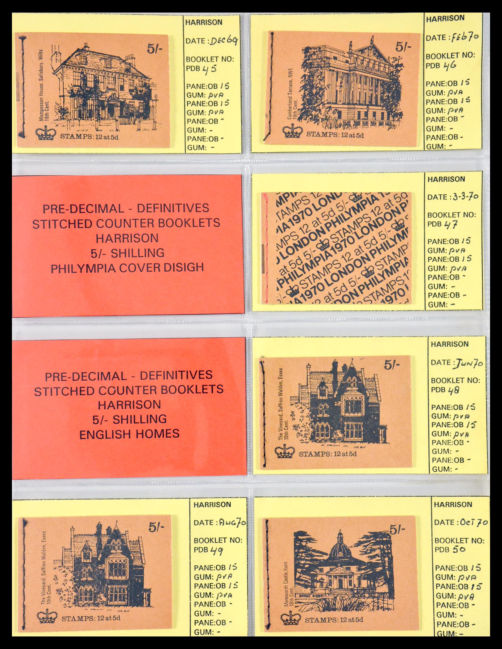 29755 004 - 29755 Engeland postzegelboekjes 1968-1977.