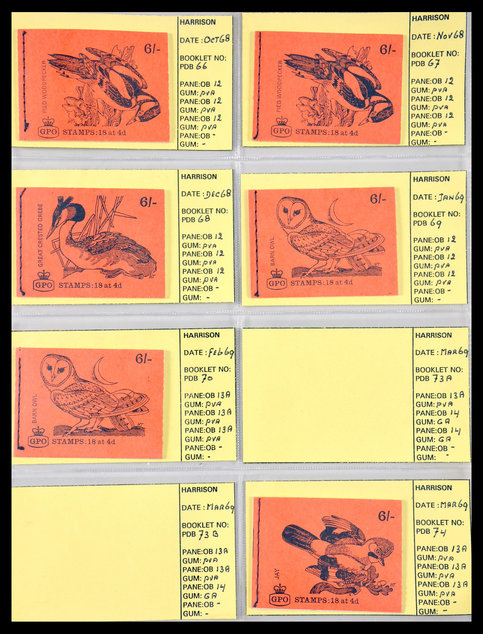 29755 006 - 29755 Engeland postzegelboekjes 1968-1977.
