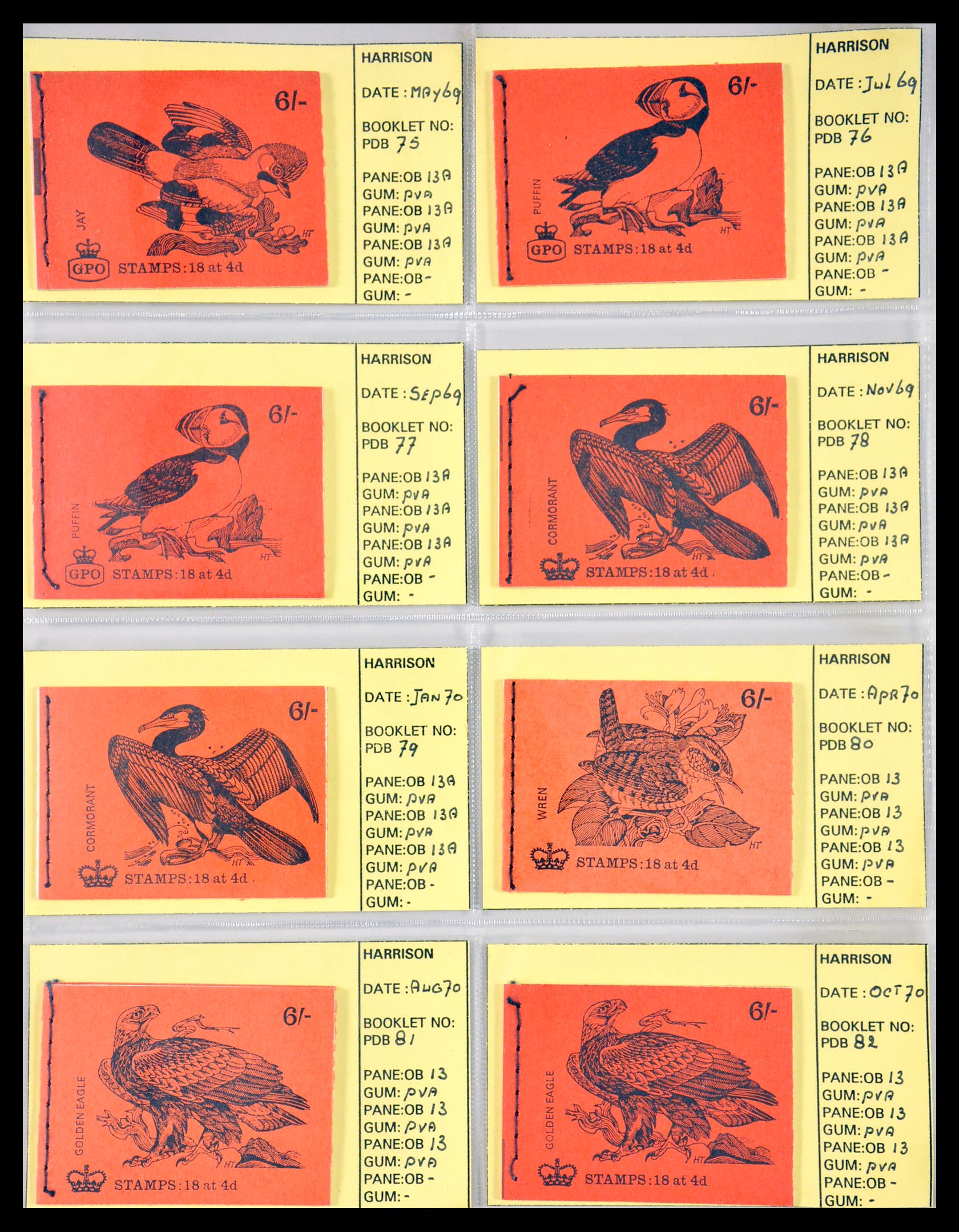 29755 007 - 29755 Engeland postzegelboekjes 1968-1977.