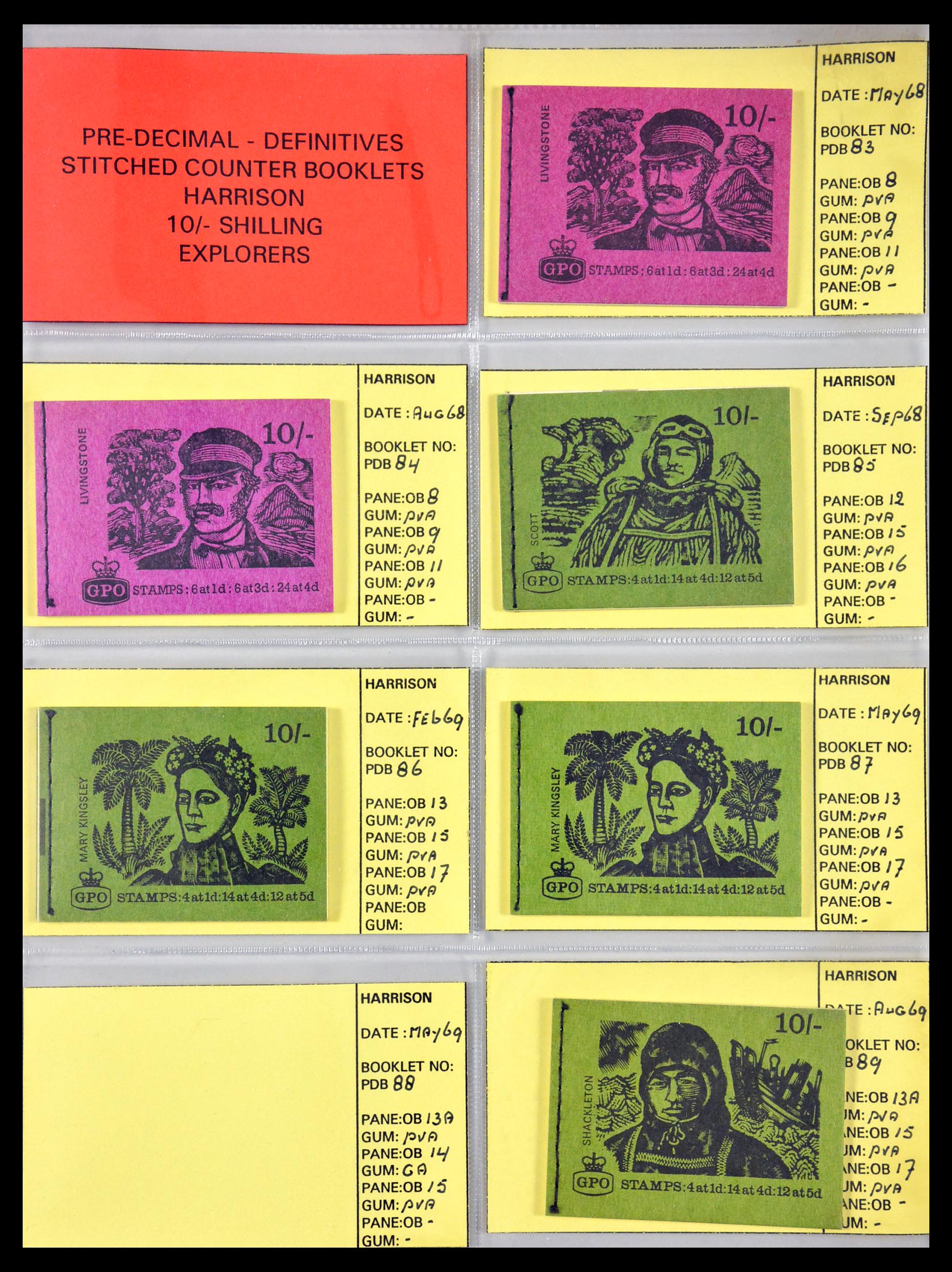 29755 008 - 29755 Engeland postzegelboekjes 1968-1977.