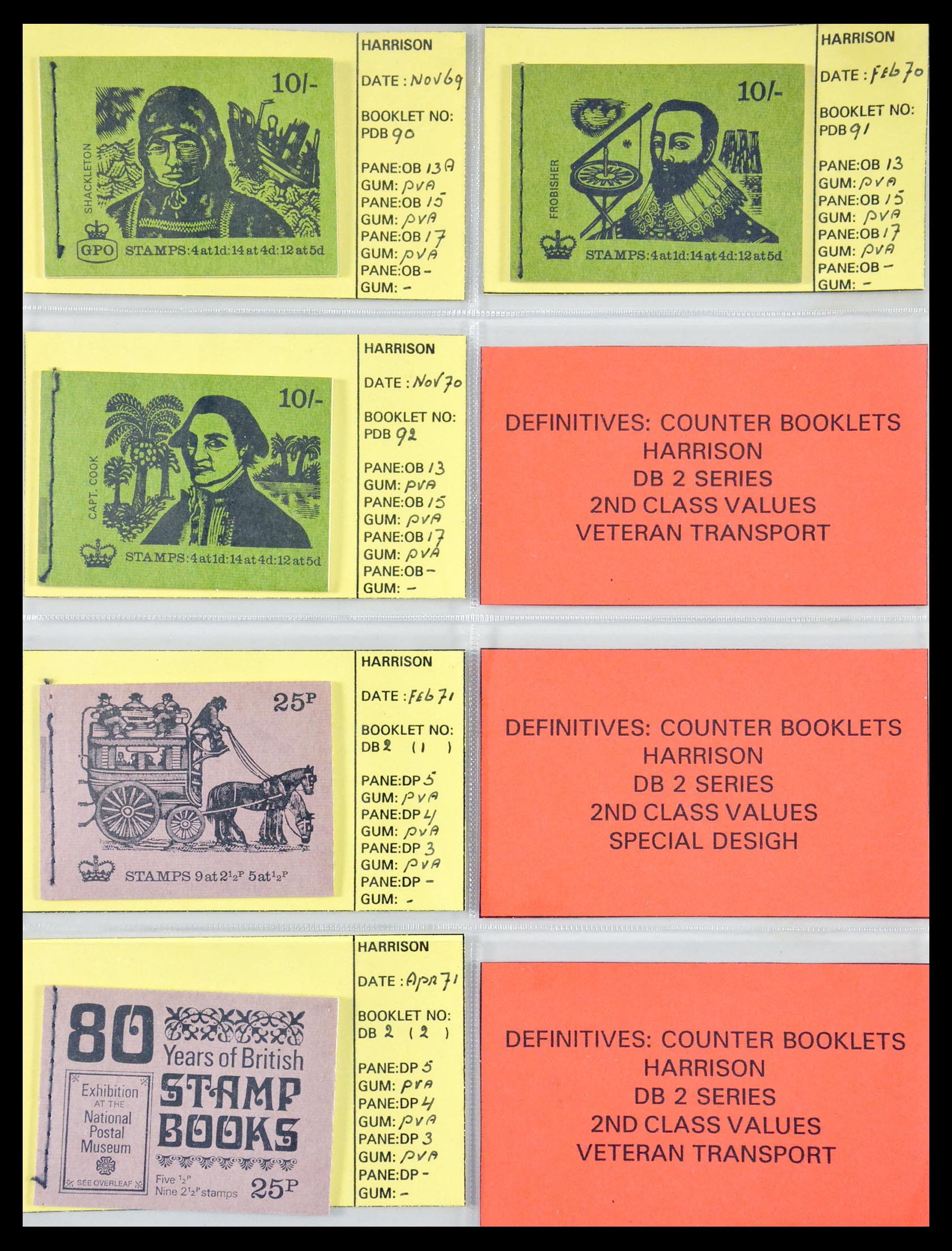 29755 009 - 29755 Engeland postzegelboekjes 1968-1977.