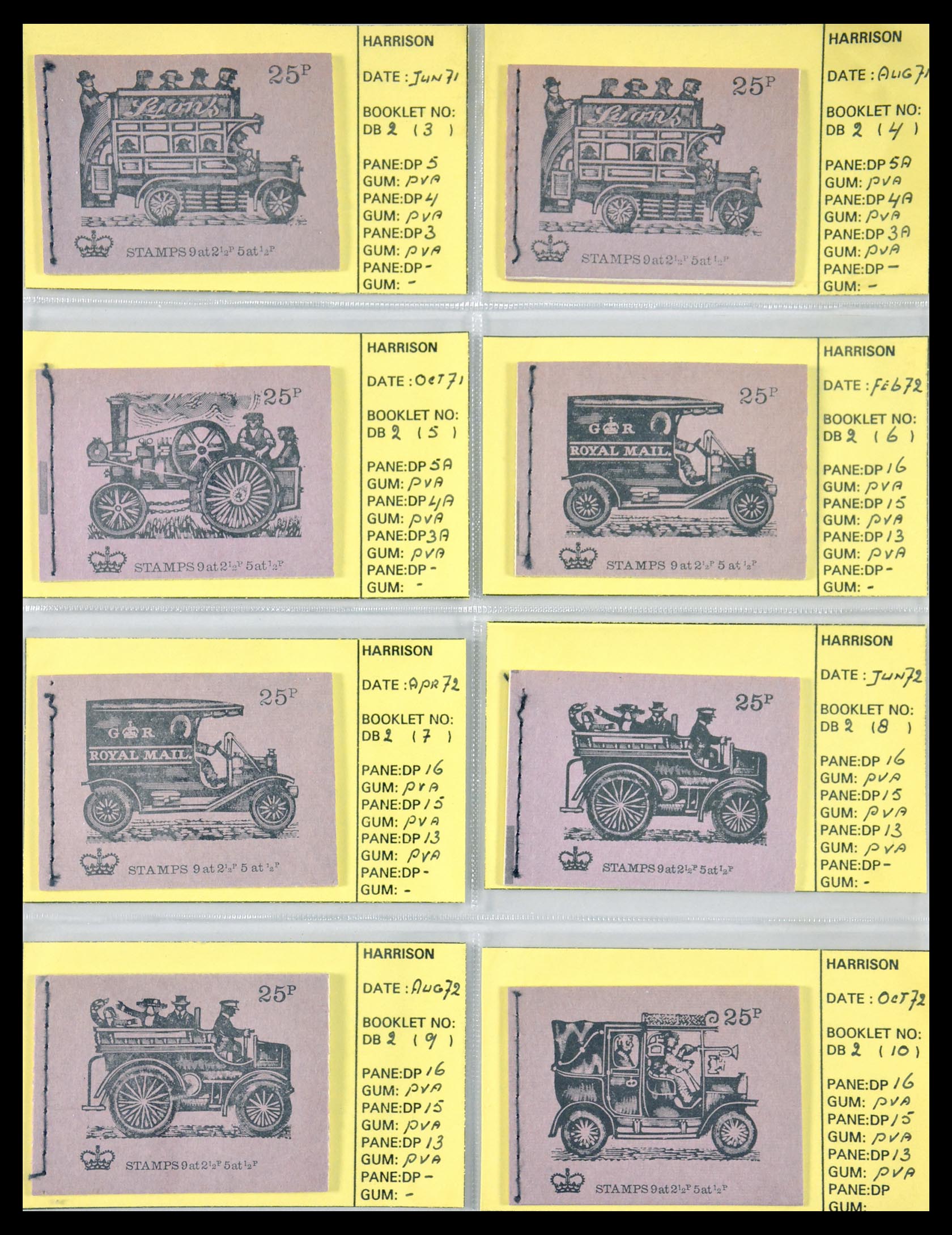 29755 010 - 29755 Engeland postzegelboekjes 1968-1977.
