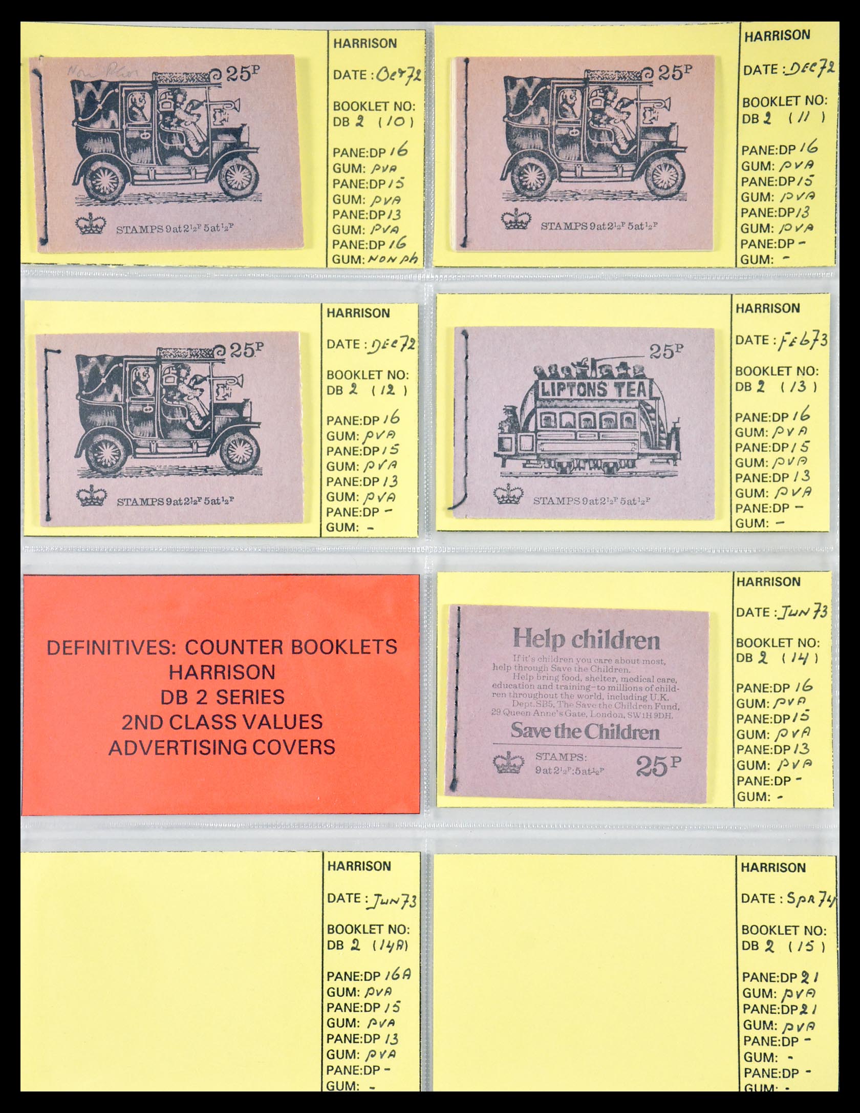 29755 011 - 29755 Engeland postzegelboekjes 1968-1977.