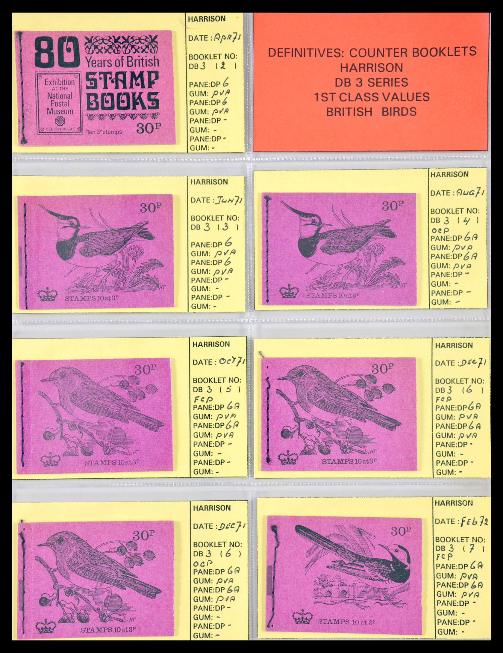 29755 013 - 29755 Engeland postzegelboekjes 1968-1977.