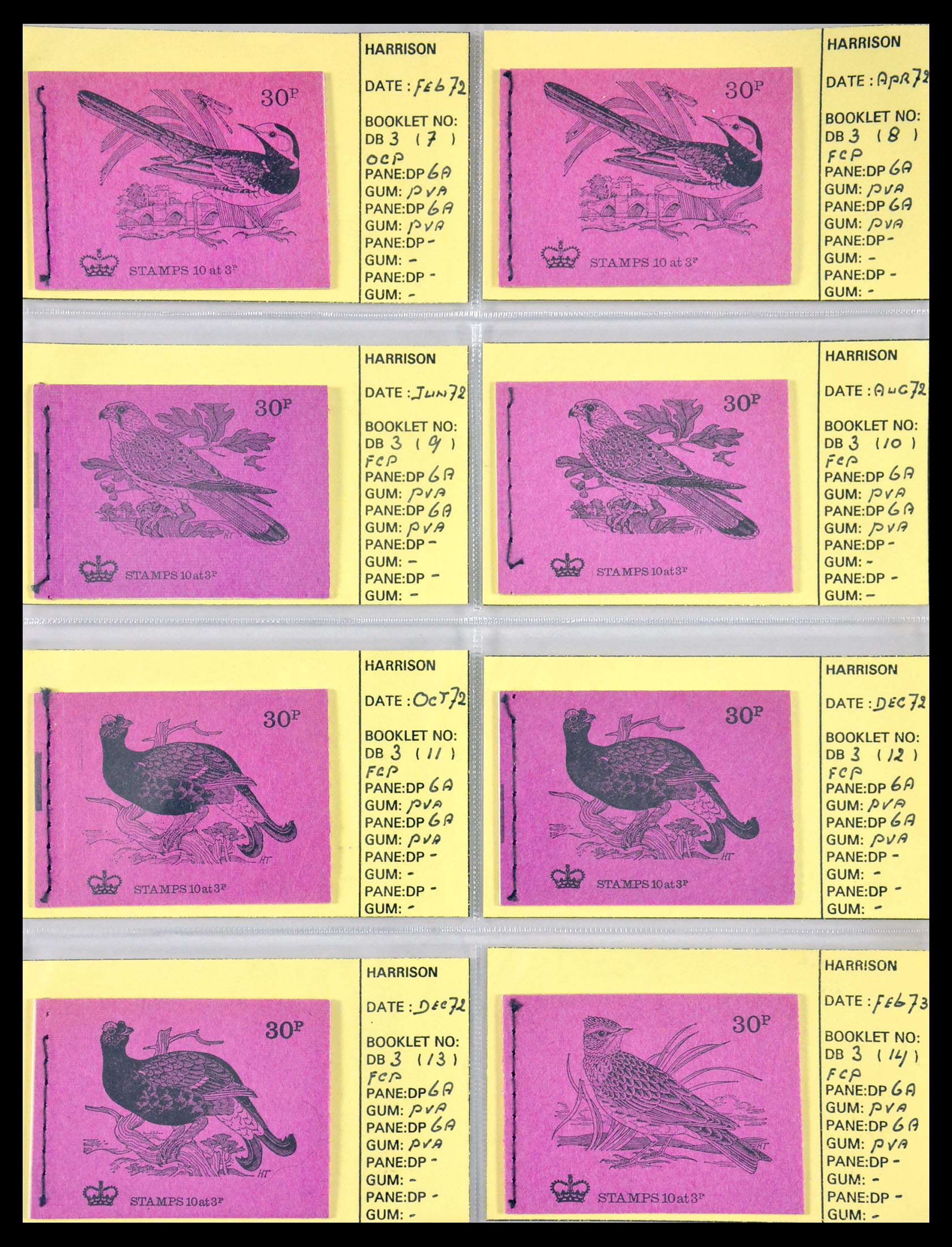 29755 014 - 29755 Engeland postzegelboekjes 1968-1977.