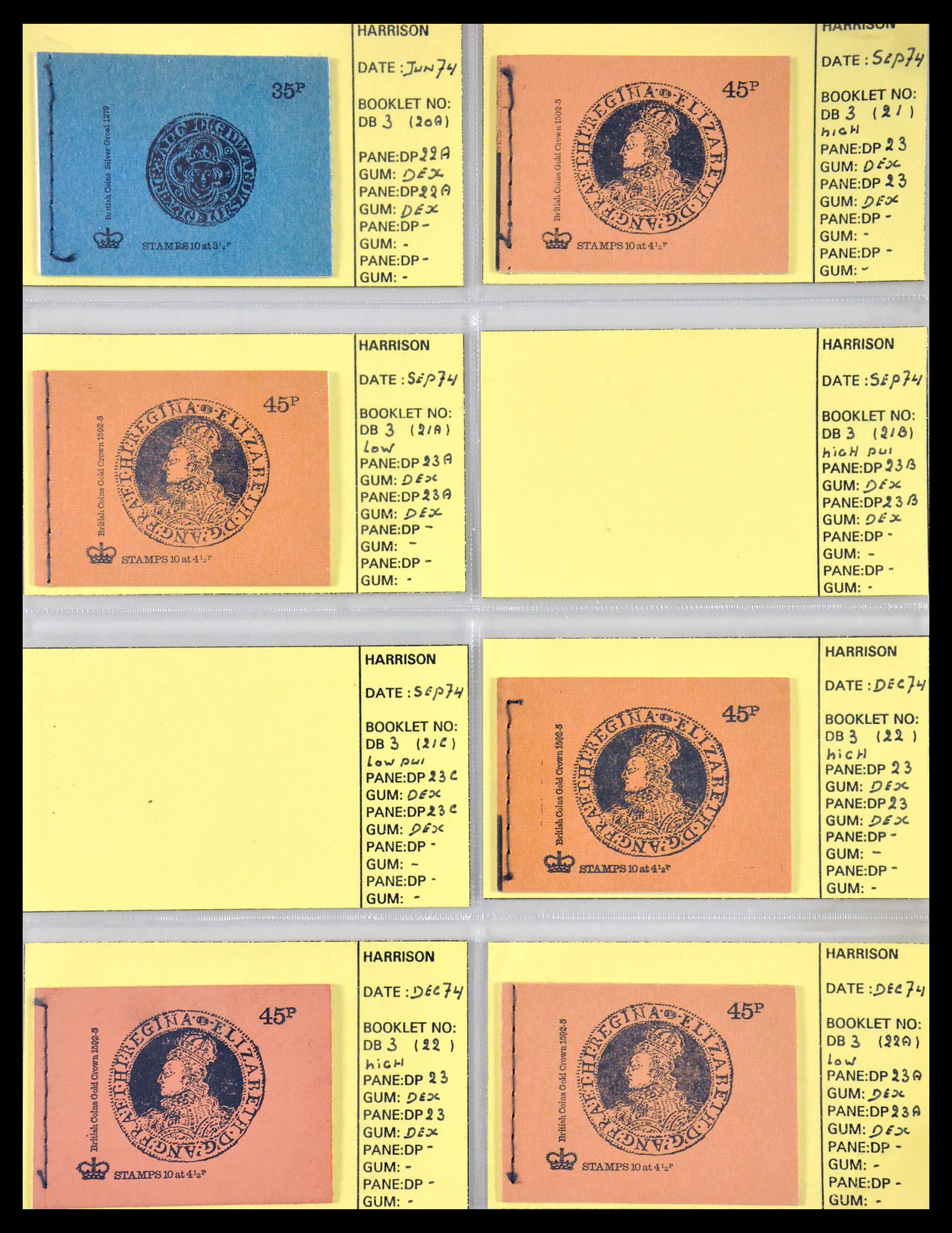 29755 017 - 29755 Engeland postzegelboekjes 1968-1977.