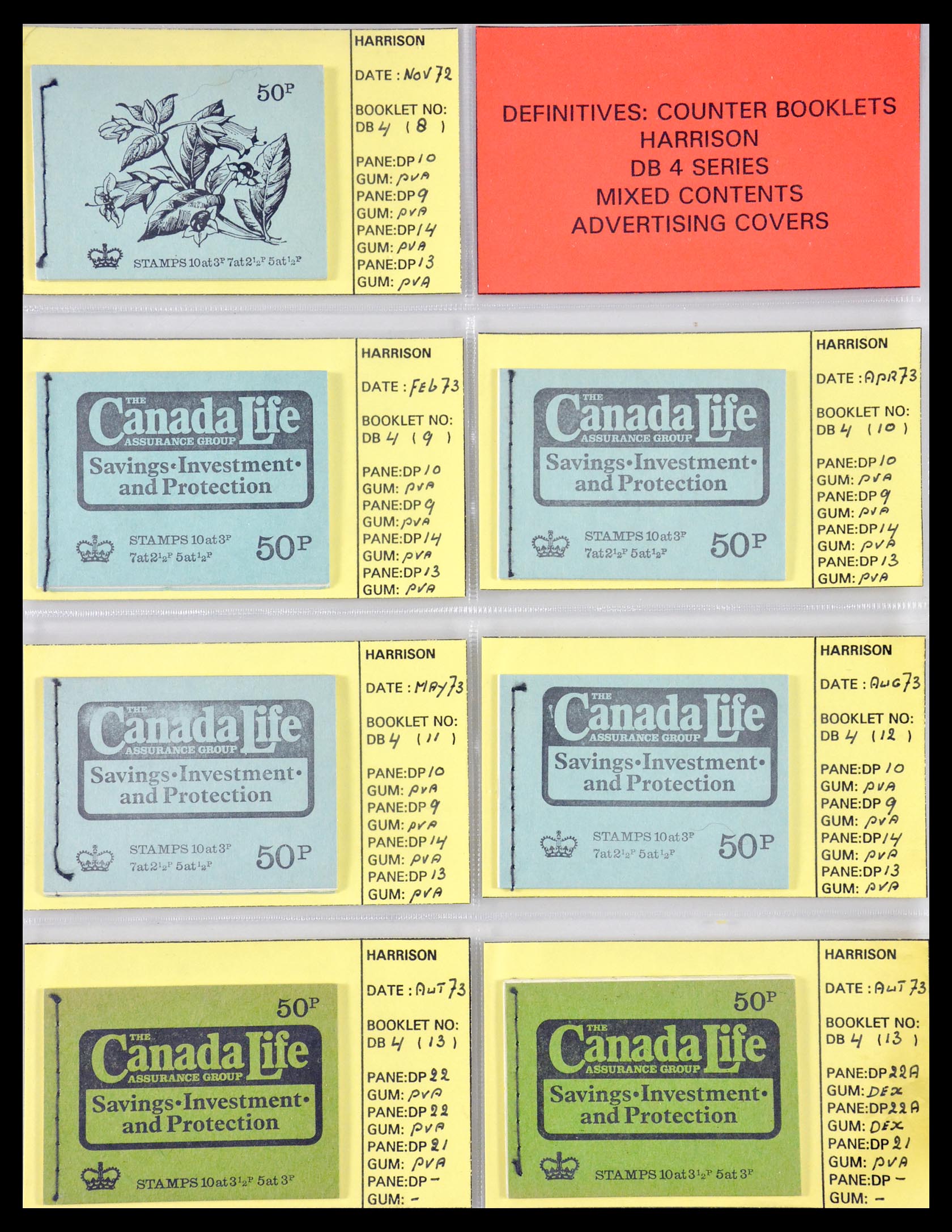 29755 019 - 29755 Engeland postzegelboekjes 1968-1977.
