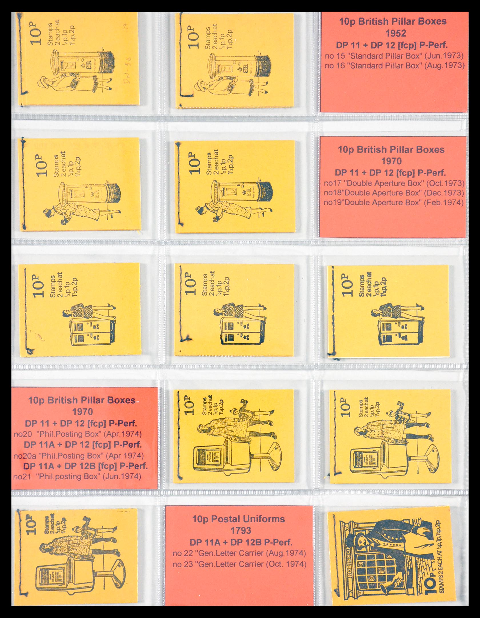 29755 024 - 29755 Engeland postzegelboekjes 1968-1977.