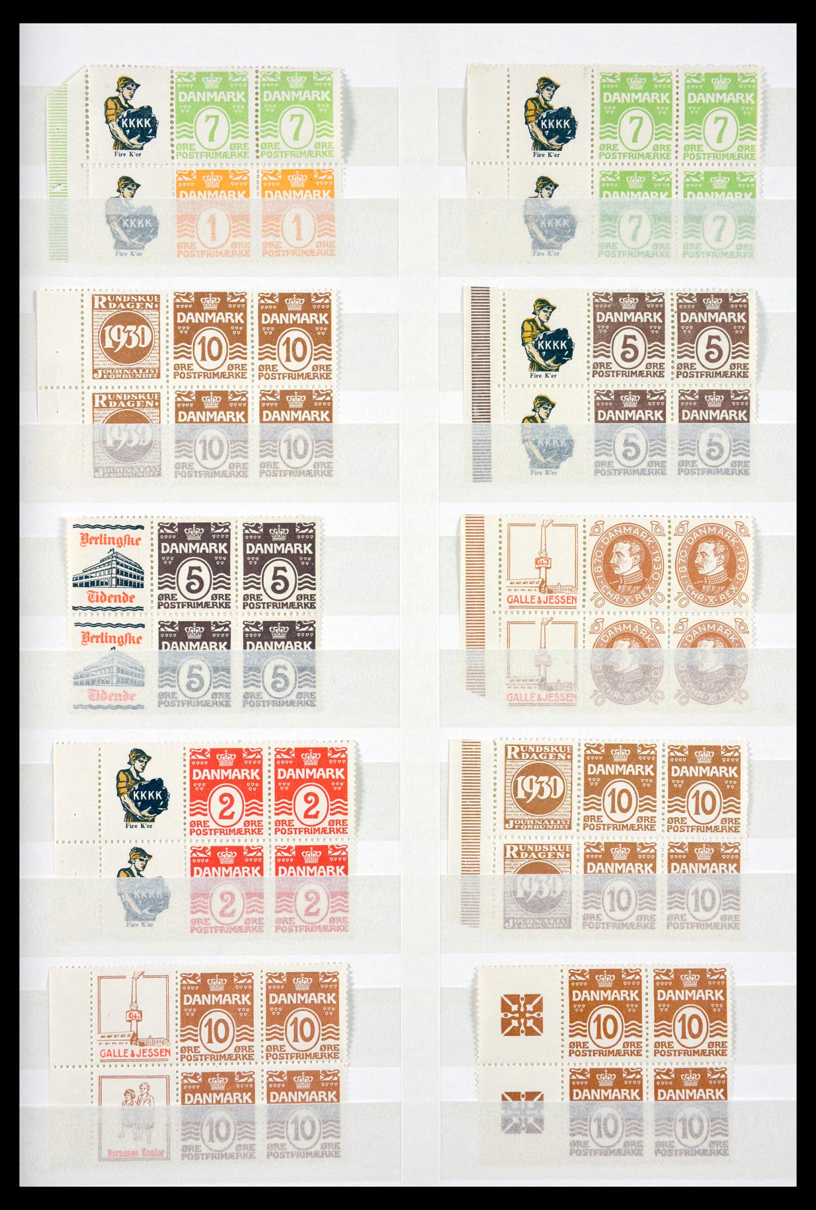 29776 001 - 29776 Denmark combinations ca. 1927-1940.