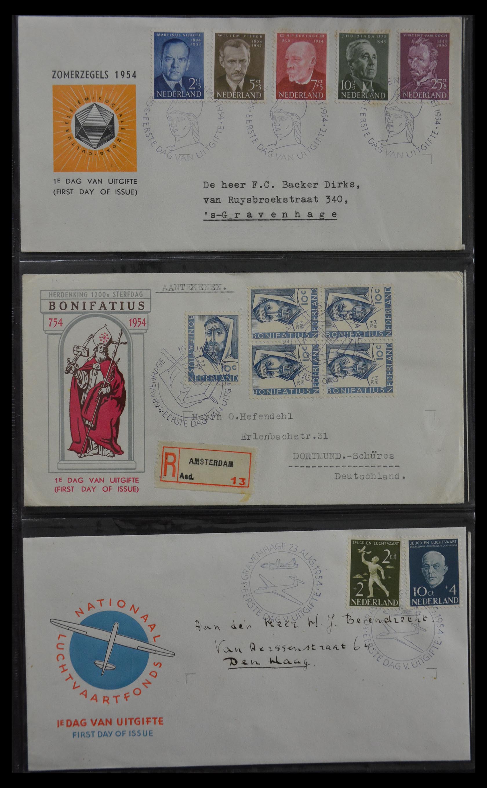 29812 003 - 29812 Netherlands FDC's 1952-2016.