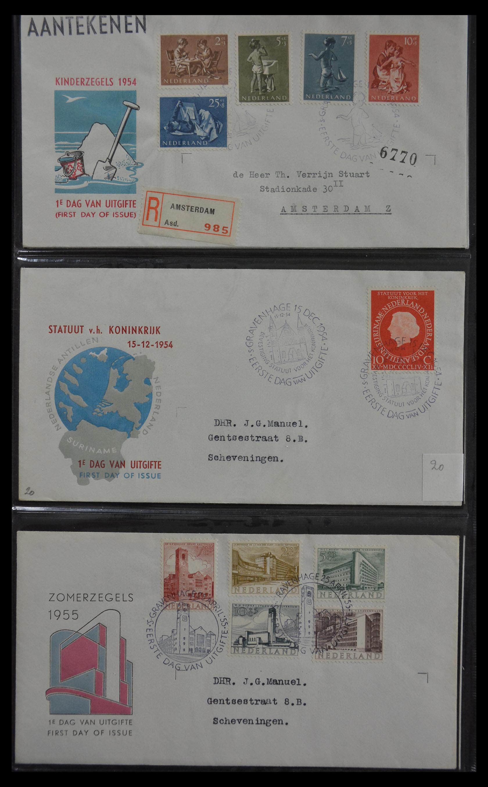 29812 004 - 29812 Netherlands FDC's 1952-2016.