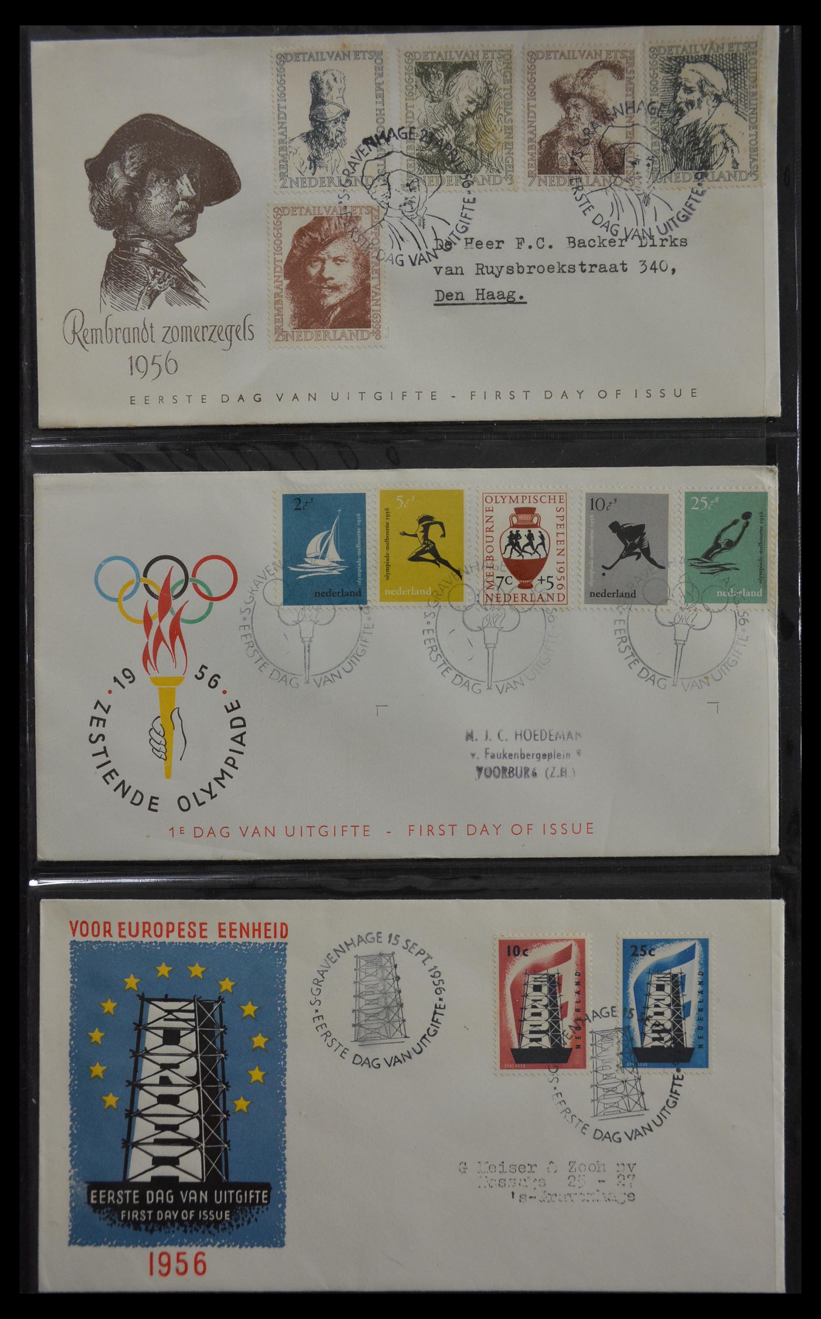 29812 006 - 29812 Netherlands FDC's 1952-2016.