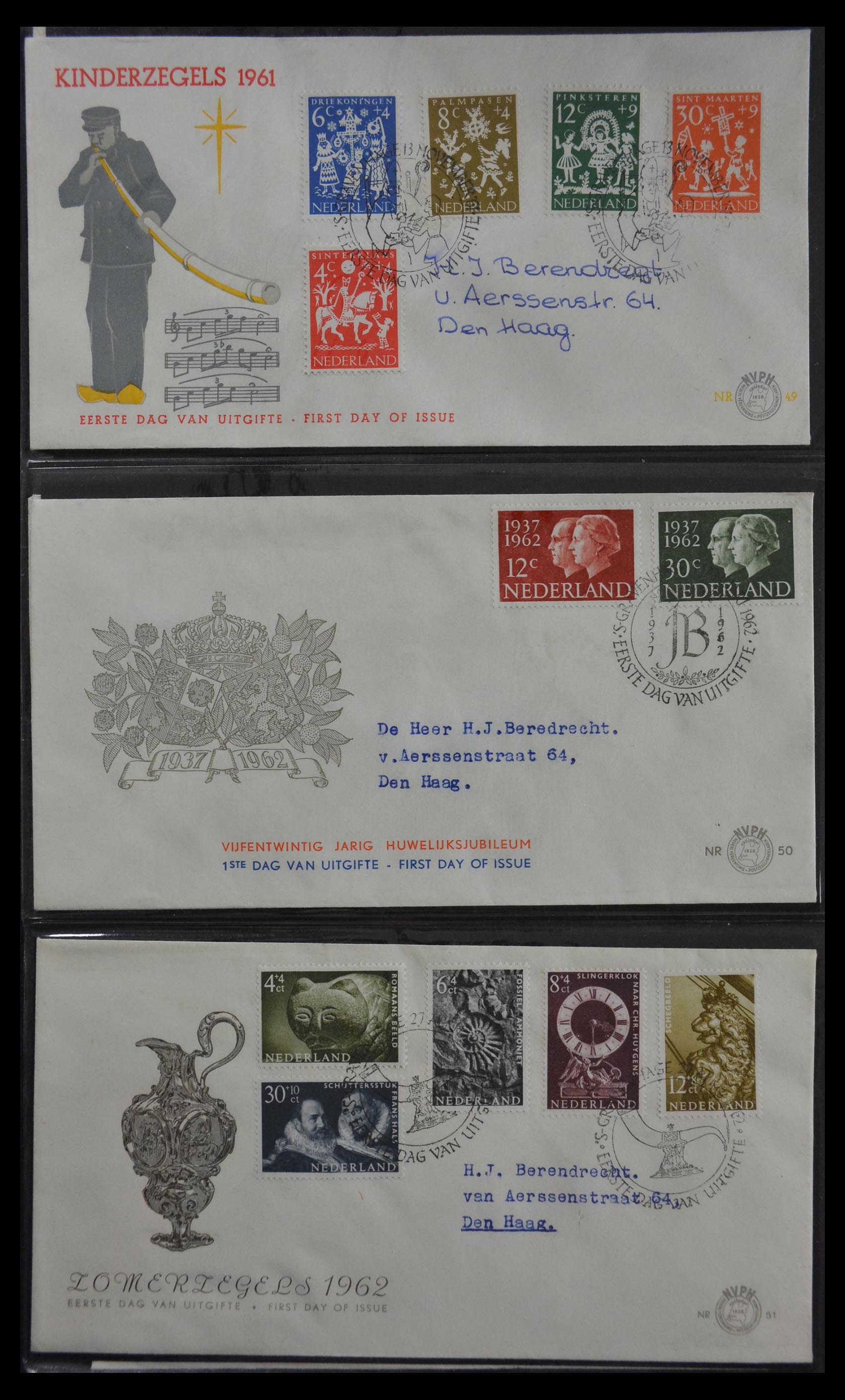 29812 014 - 29812 Netherlands FDC's 1952-2016.