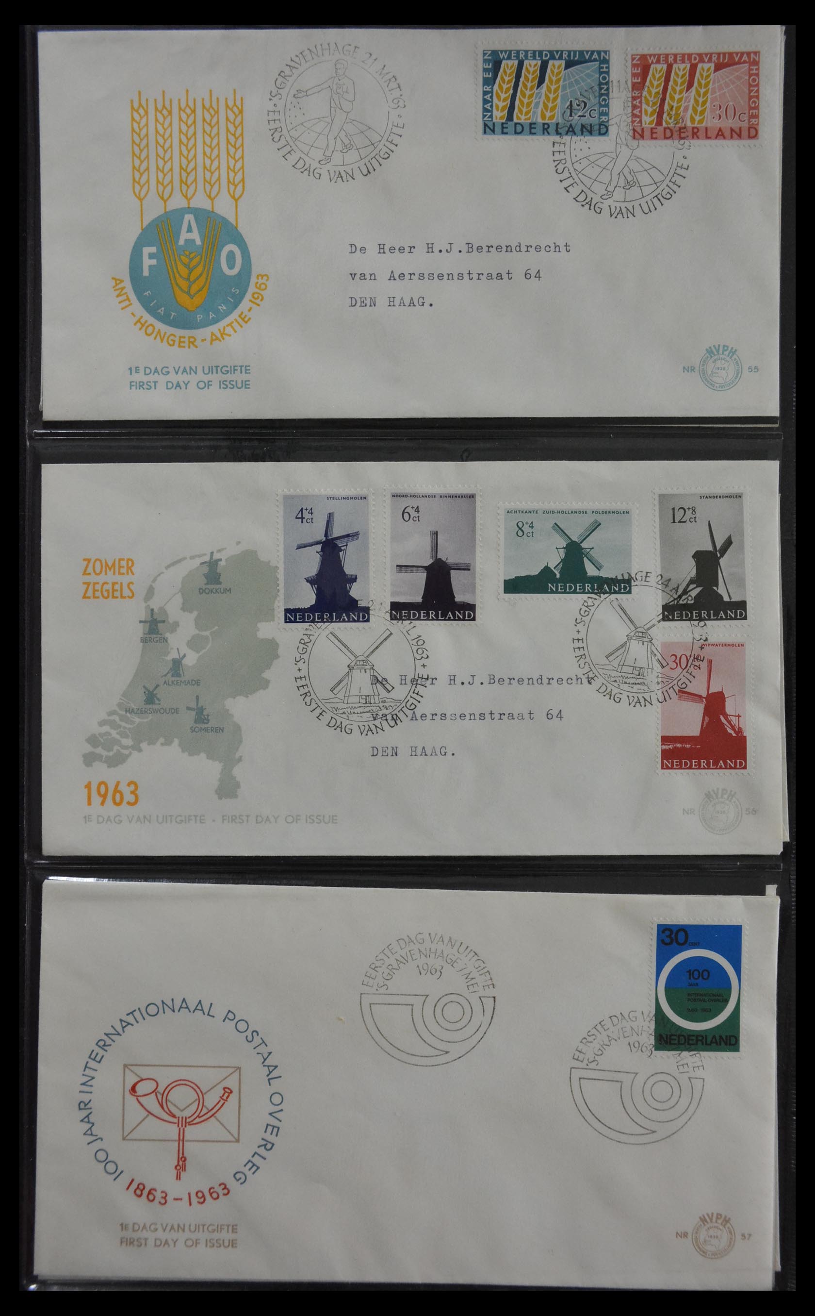 29812 016 - 29812 Netherlands FDC's 1952-2016.