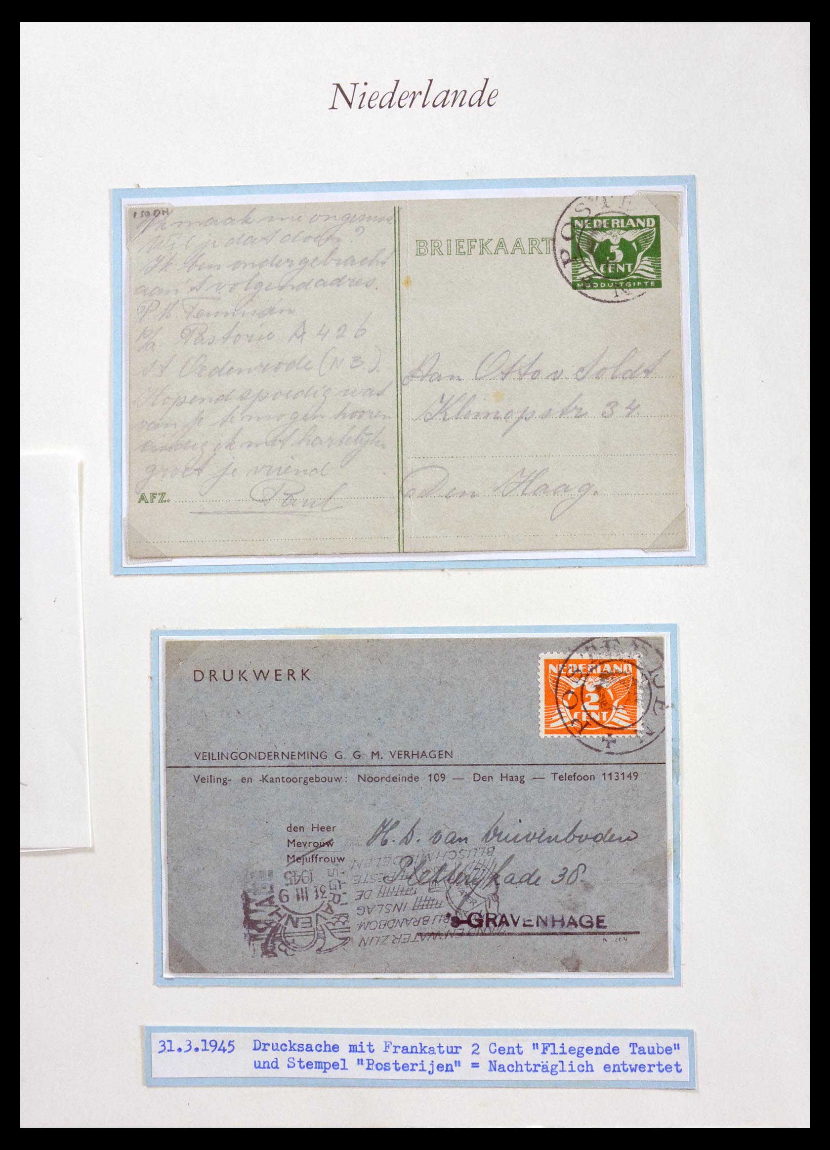 29824 004 - 29824 Netherlands cancels 1945-1946.