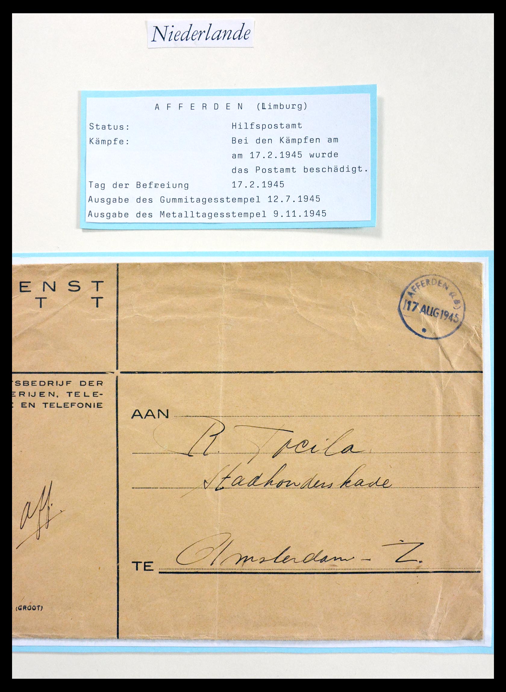 29824 008 - 29824 Nederland stempels 1945-1946.