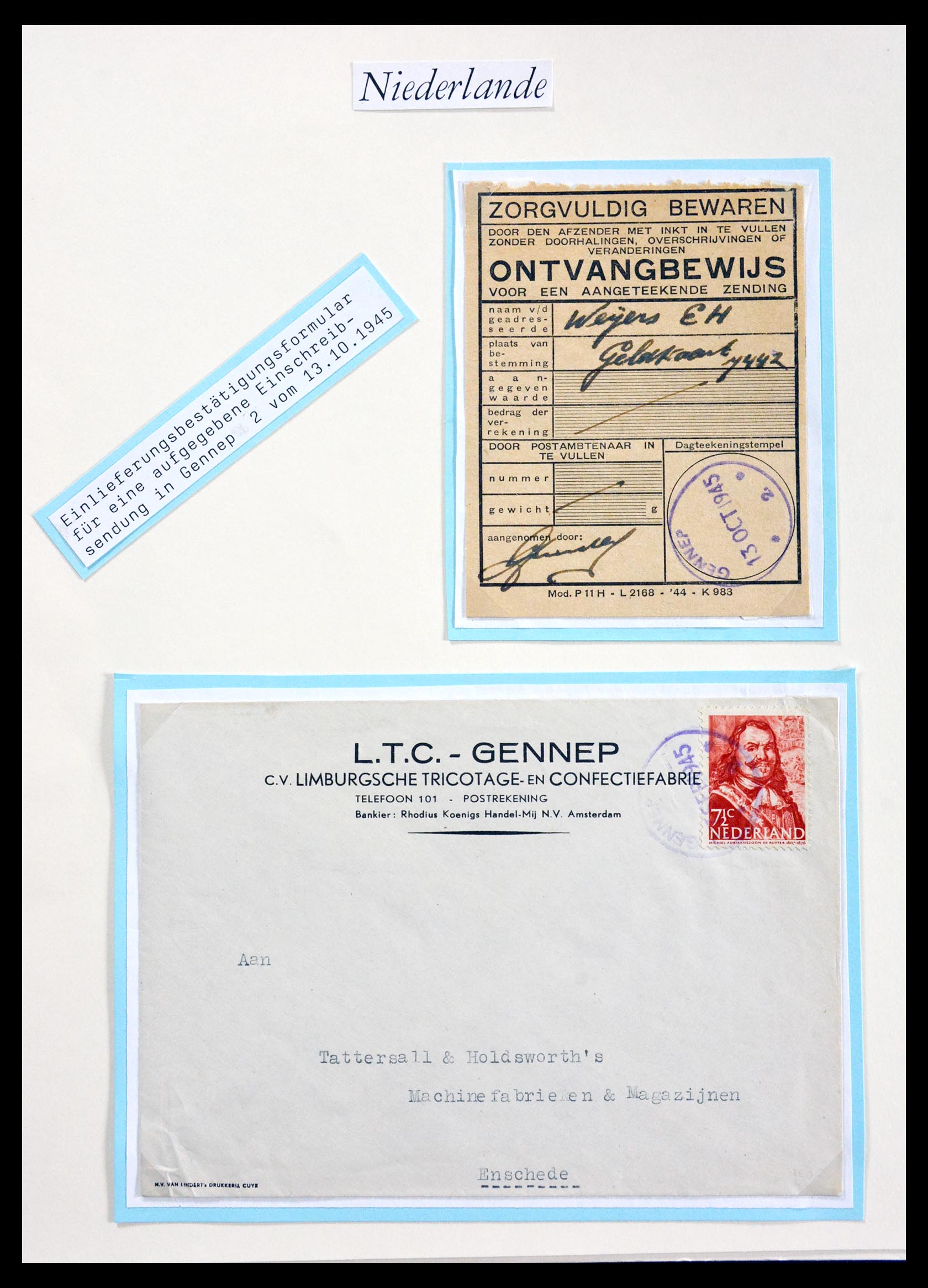 29824 011 - 29824 Netherlands cancels 1945-1946.