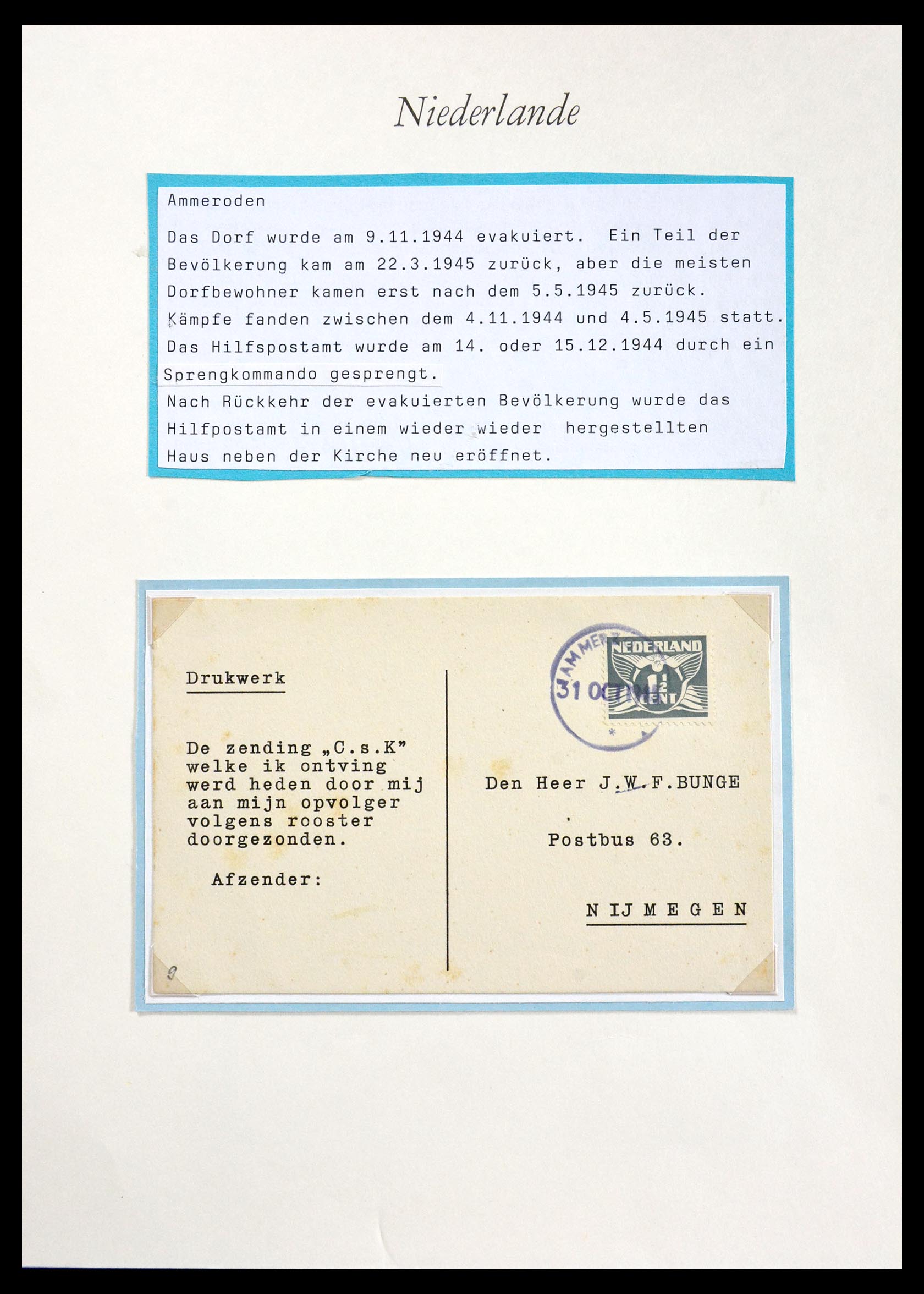 29824 017 - 29824 Netherlands cancels 1945-1946.