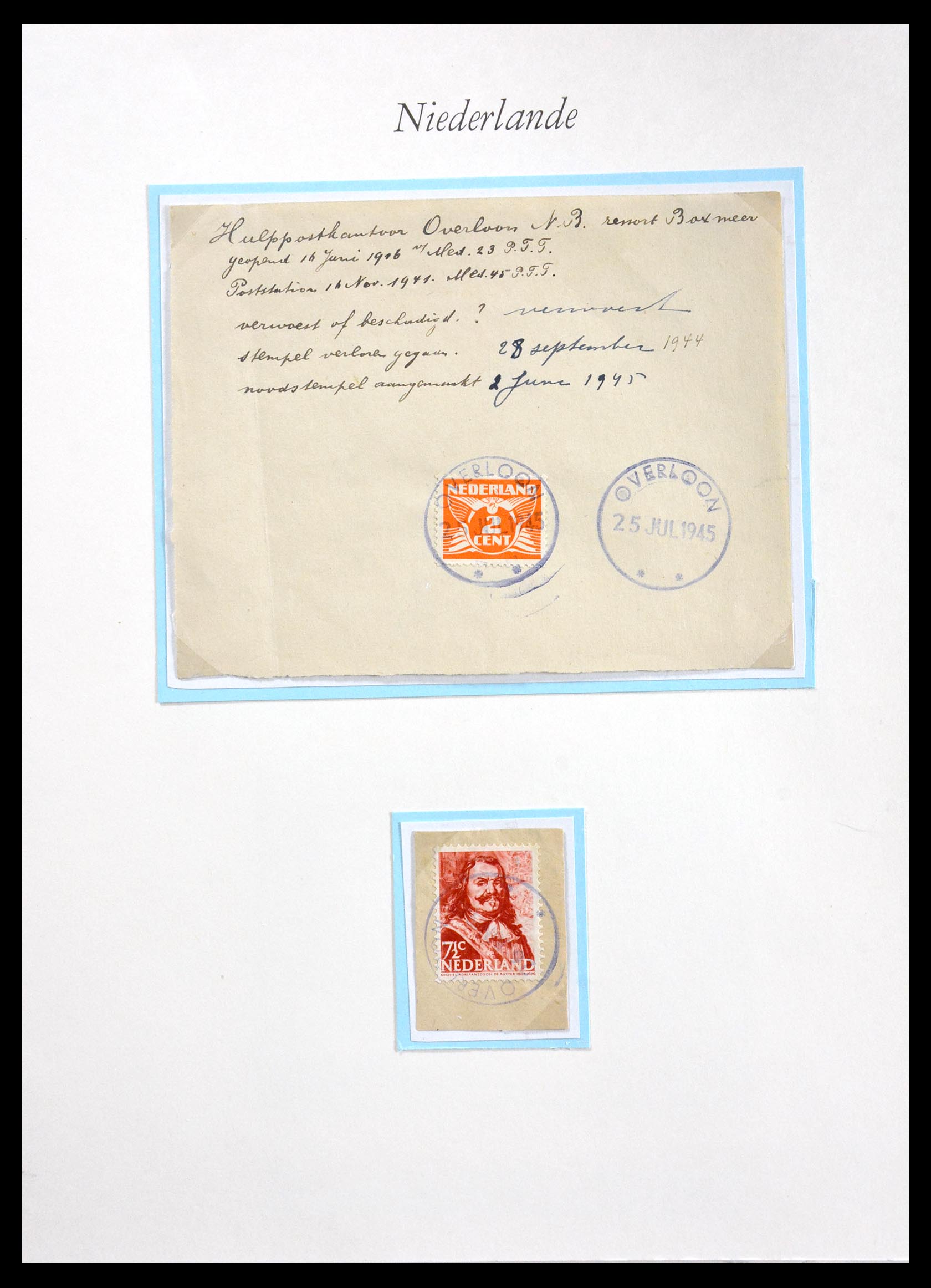 29824 025 - 29824 Netherlands cancels 1945-1946.