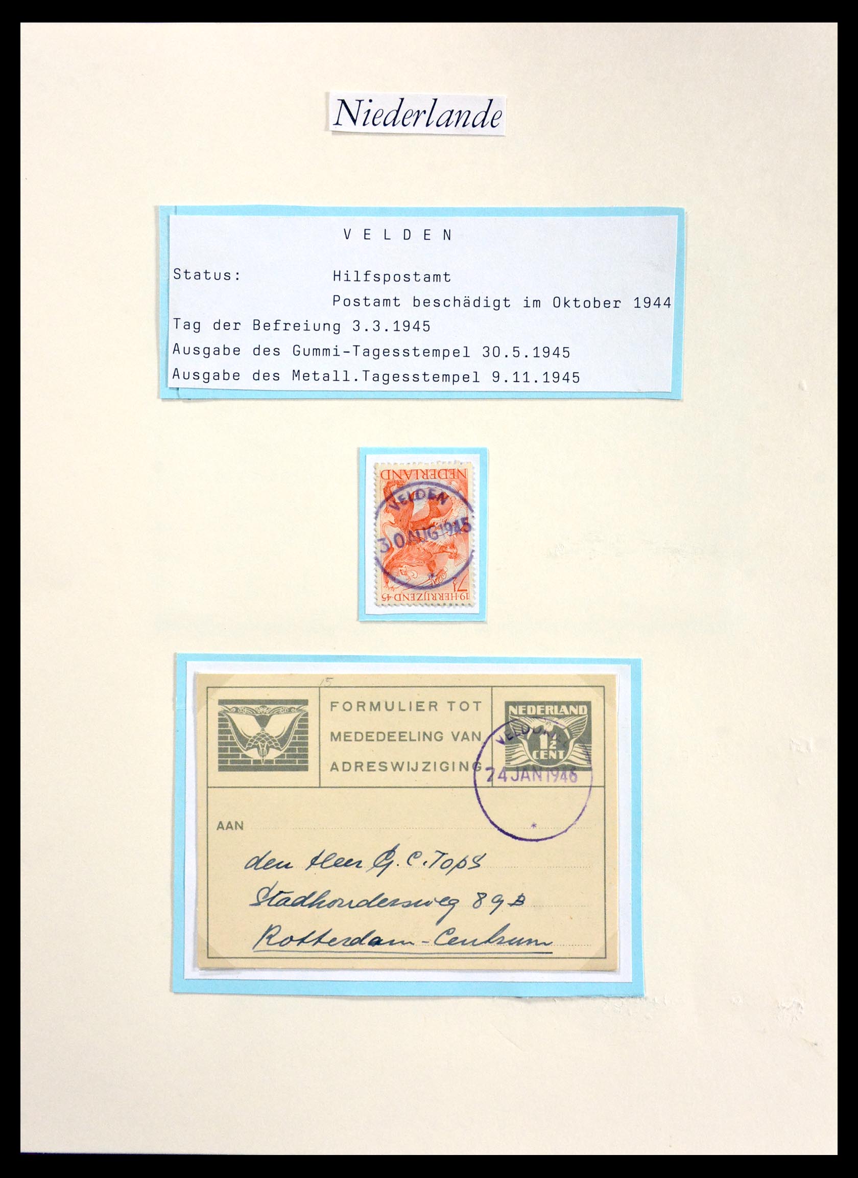 29824 032 - 29824 Nederland stempels 1945-1946.