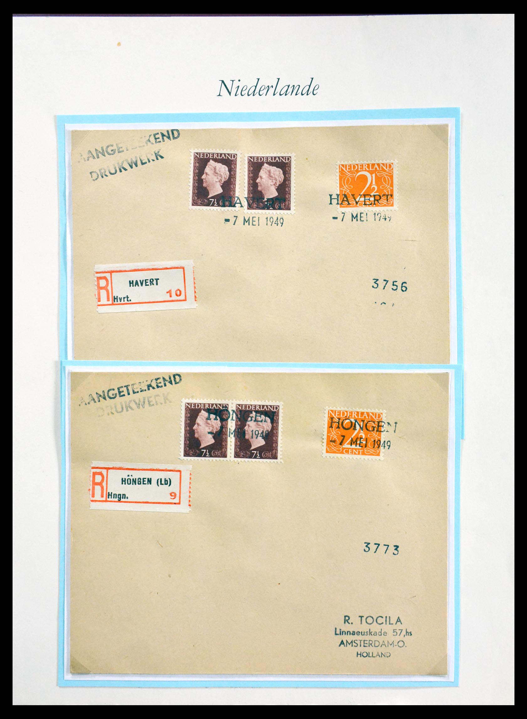 29824 037 - 29824 Netherlands cancels 1945-1946.