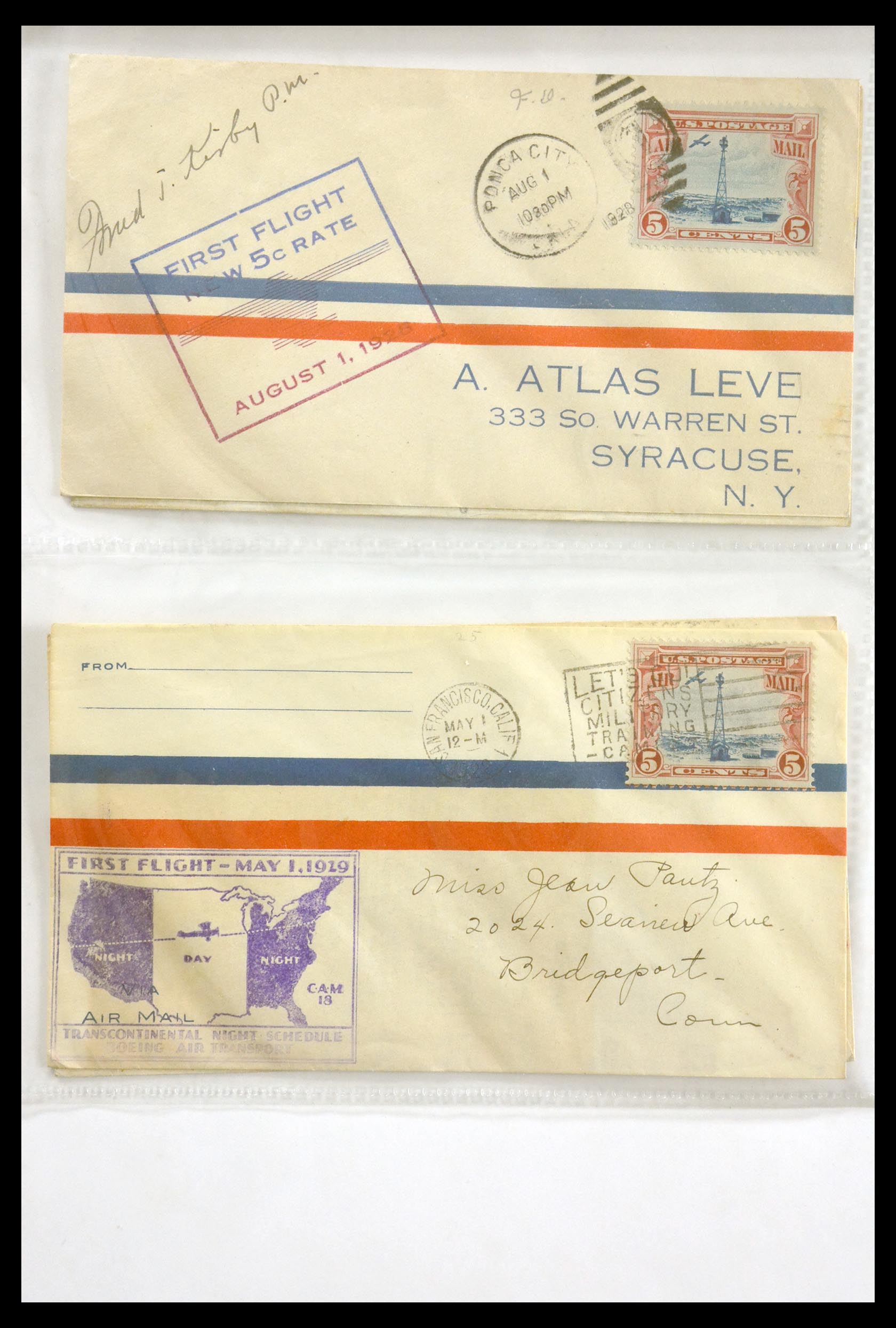 29830 001 - 29830 USA luchtpostbrieven ca. 1919-1932.