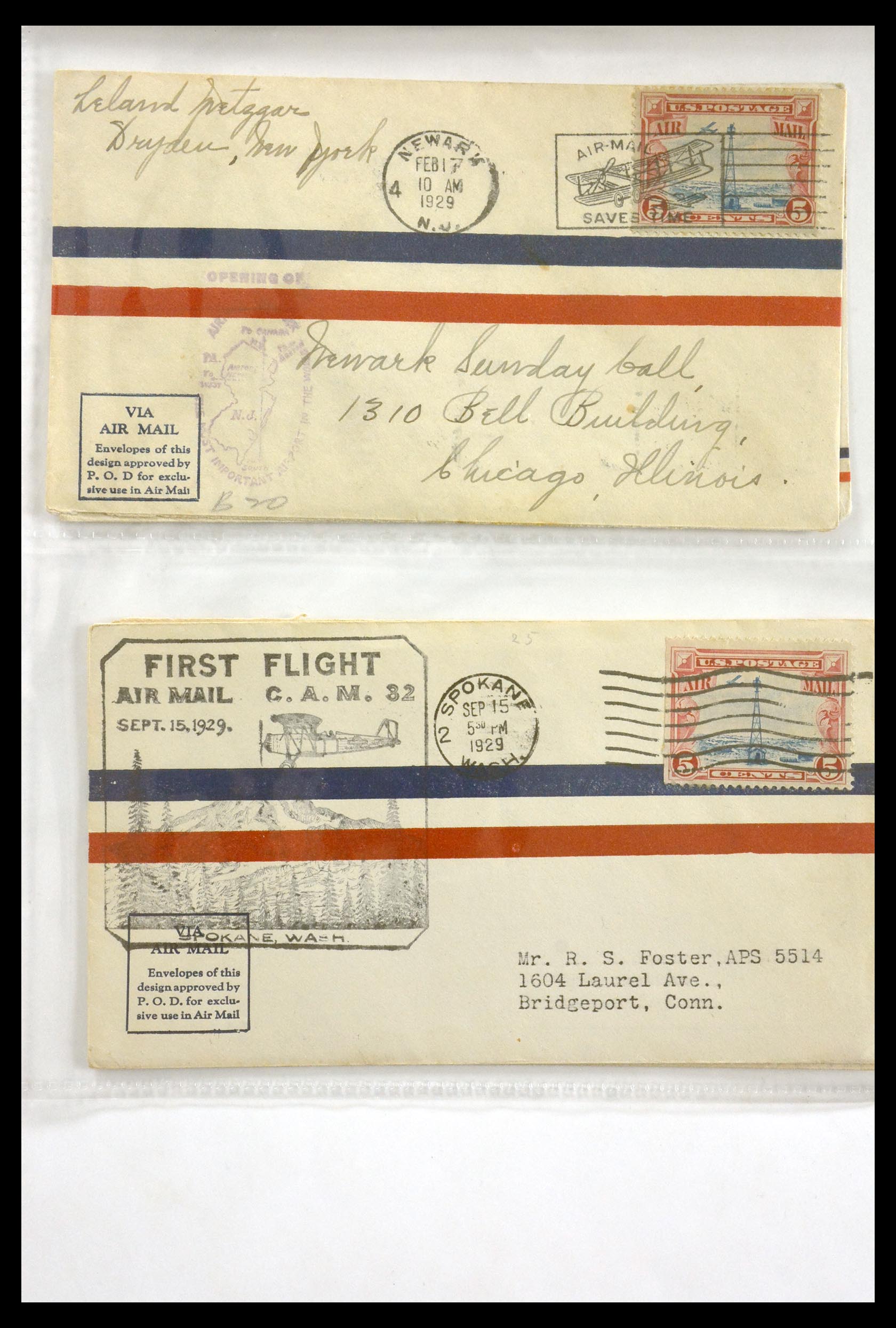 29830 007 - 29830 USA luchtpostbrieven ca. 1919-1932.