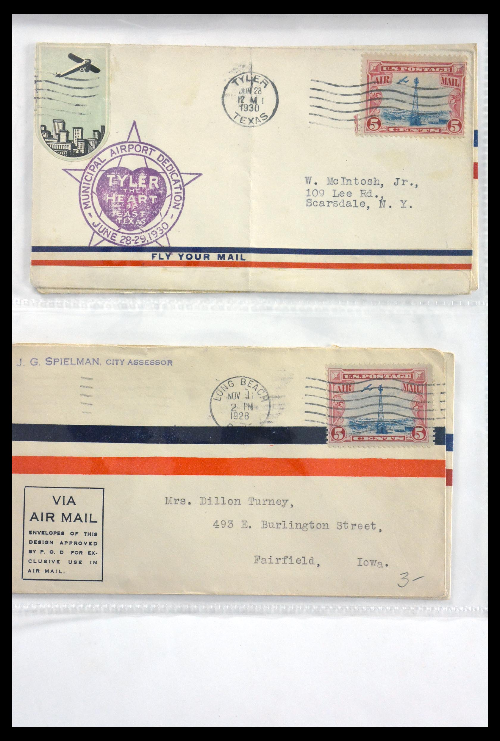 29830 008 - 29830 USA luchtpostbrieven ca. 1919-1932.