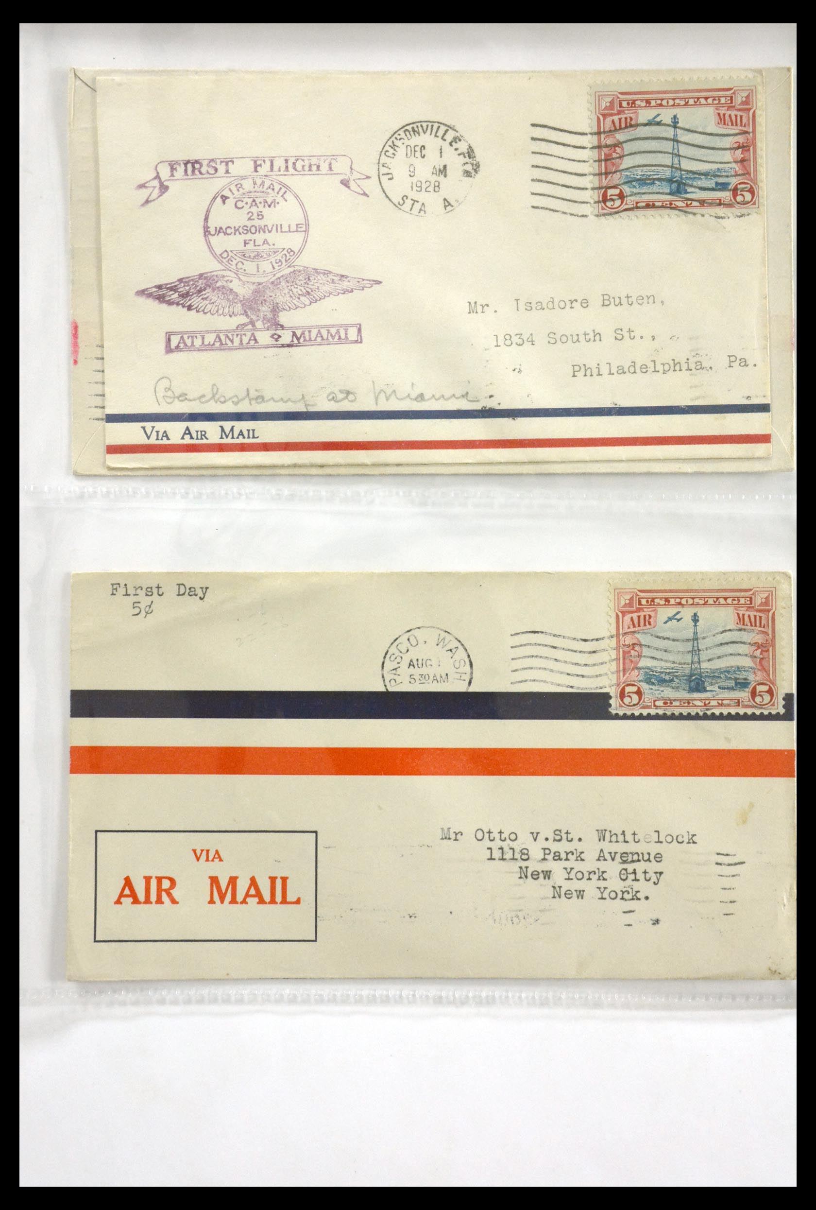 29830 009 - 29830 USA luchtpostbrieven ca. 1919-1932.