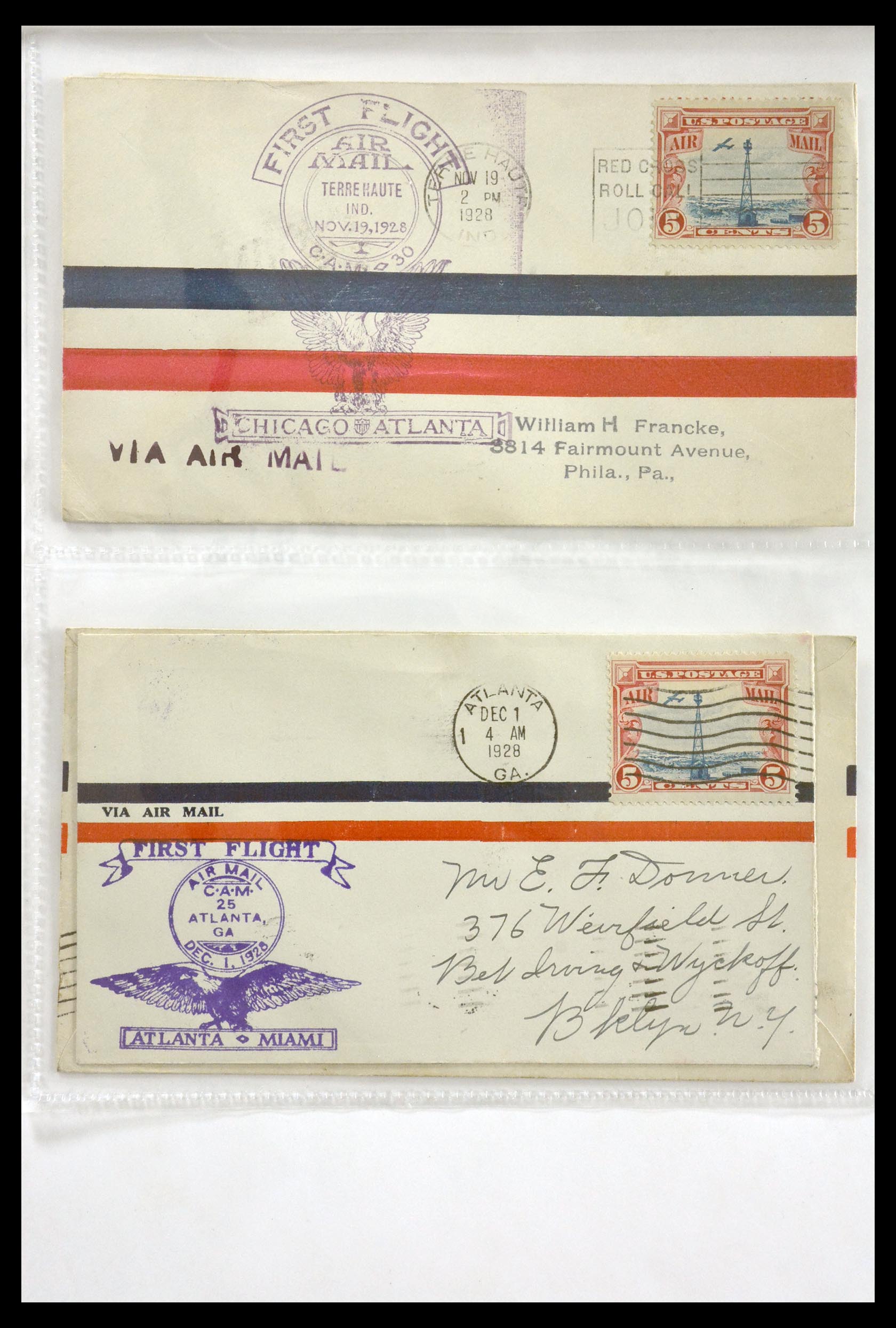 29830 010 - 29830 USA luchtpostbrieven ca. 1919-1932.
