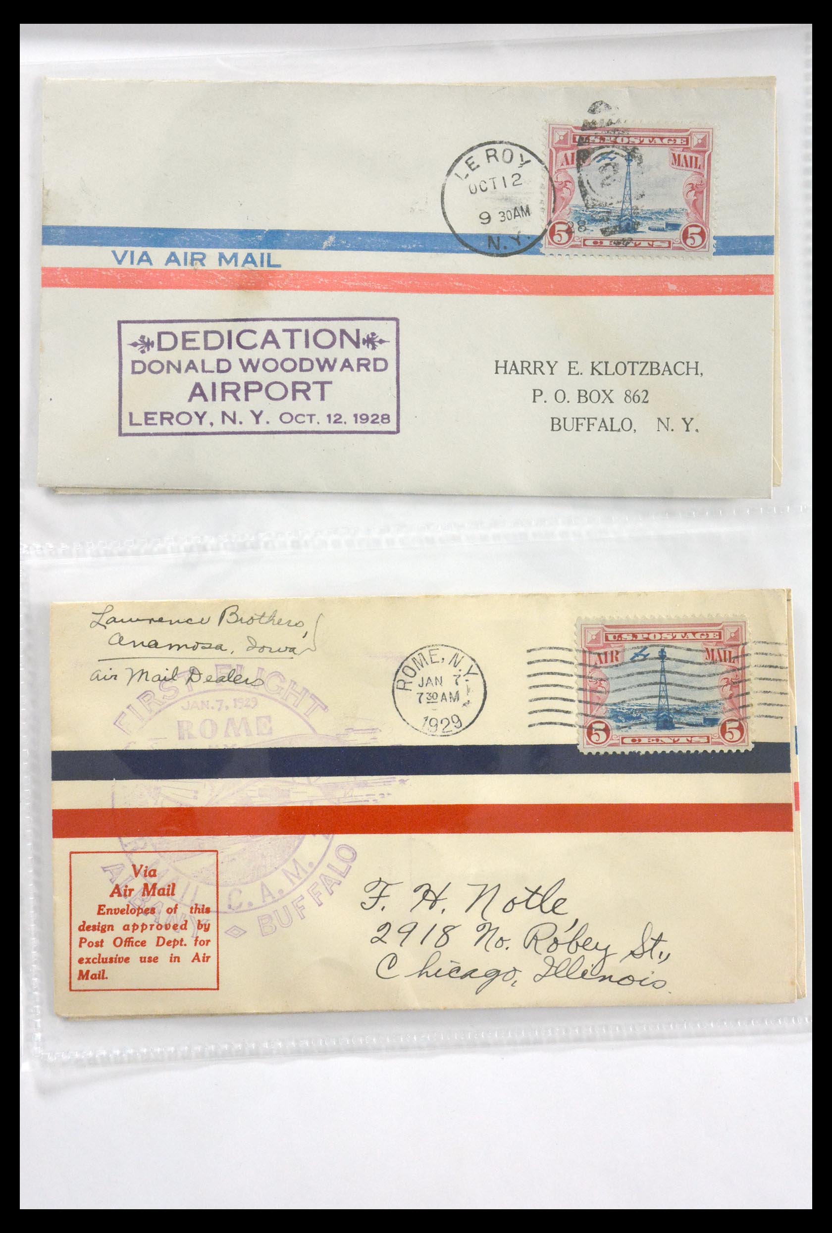 29830 012 - 29830 USA luchtpostbrieven ca. 1919-1932.