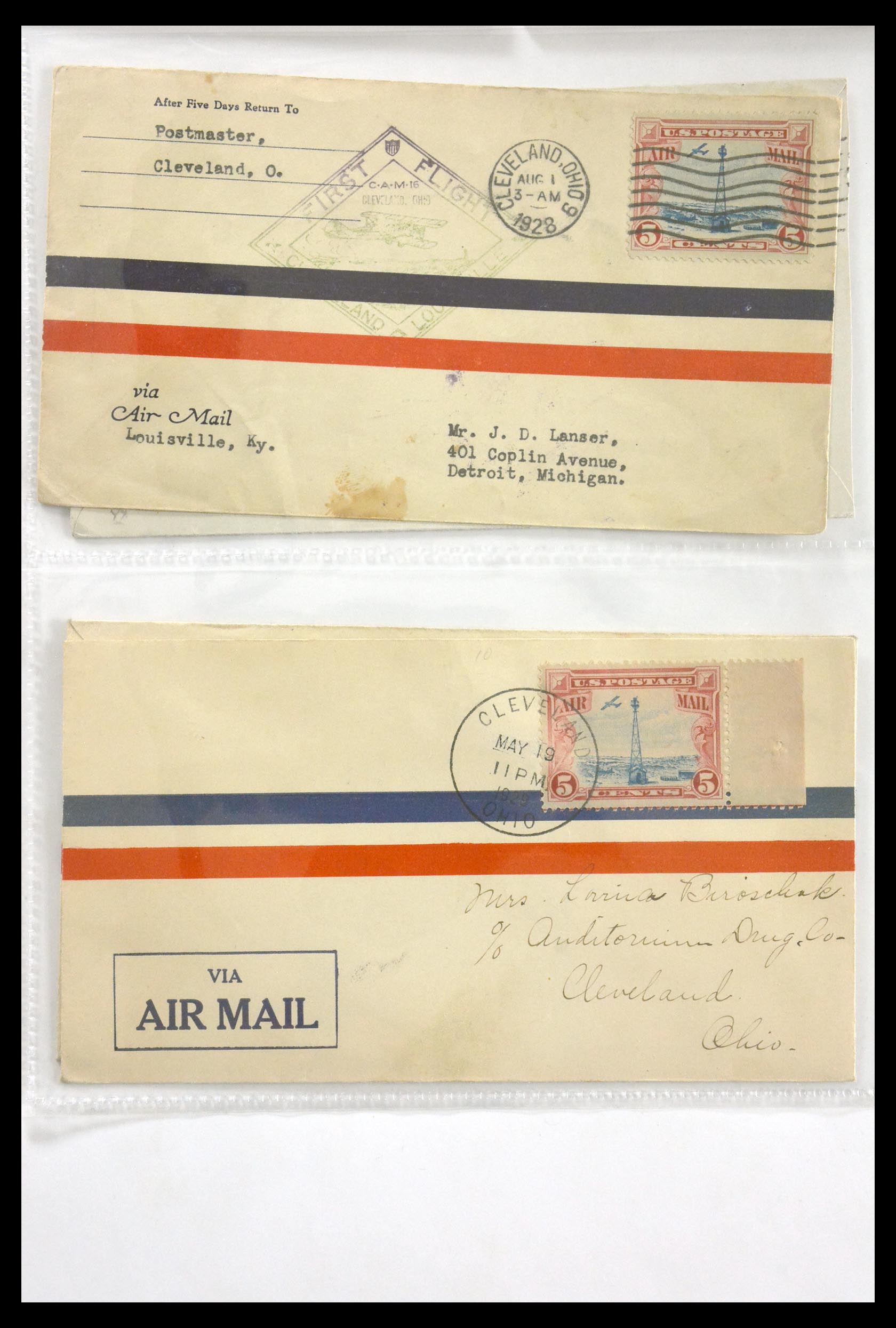 29830 014 - 29830 USA luchtpostbrieven ca. 1919-1932.