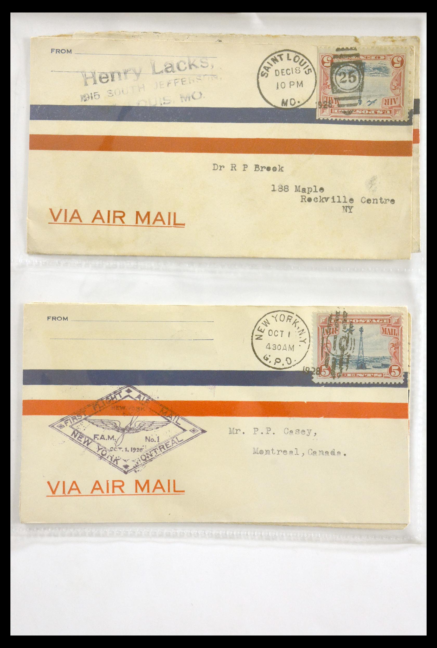 29830 015 - 29830 USA luchtpostbrieven ca. 1919-1932.