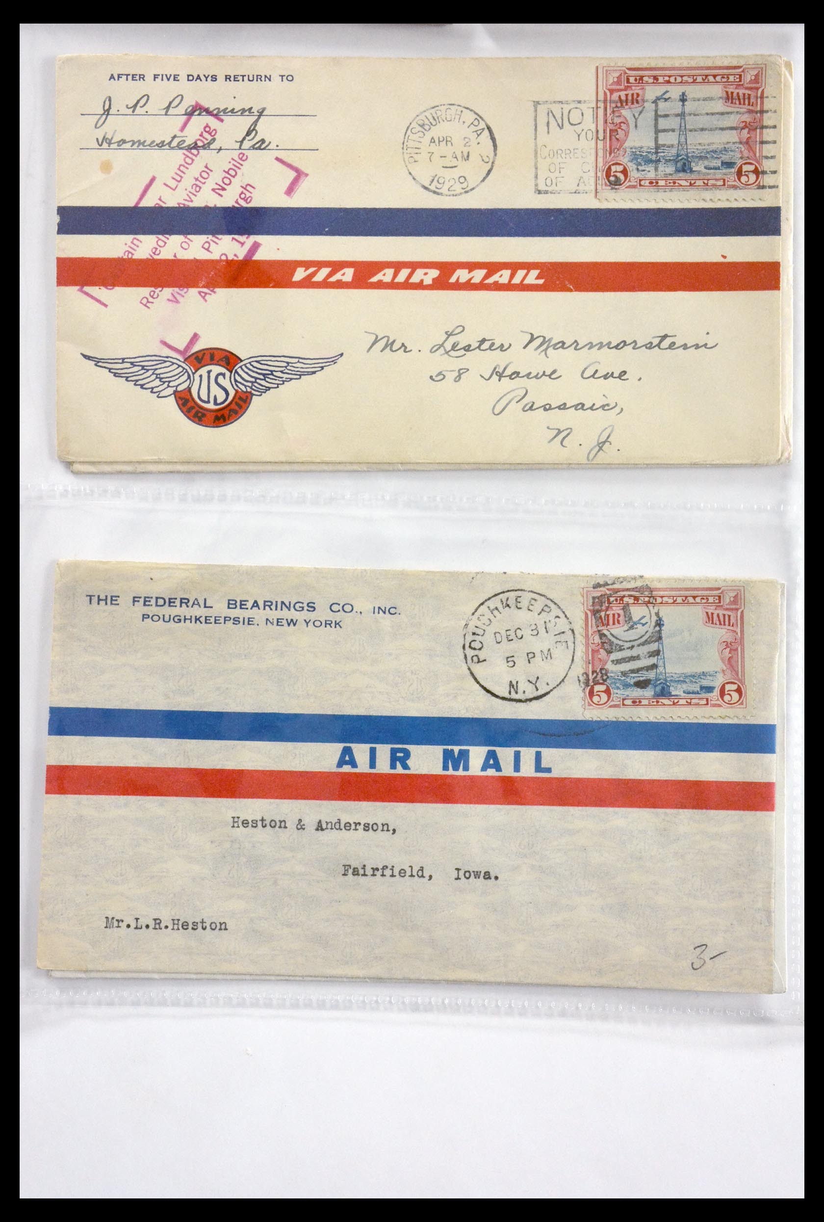 29830 019 - 29830 USA luchtpostbrieven ca. 1919-1932.