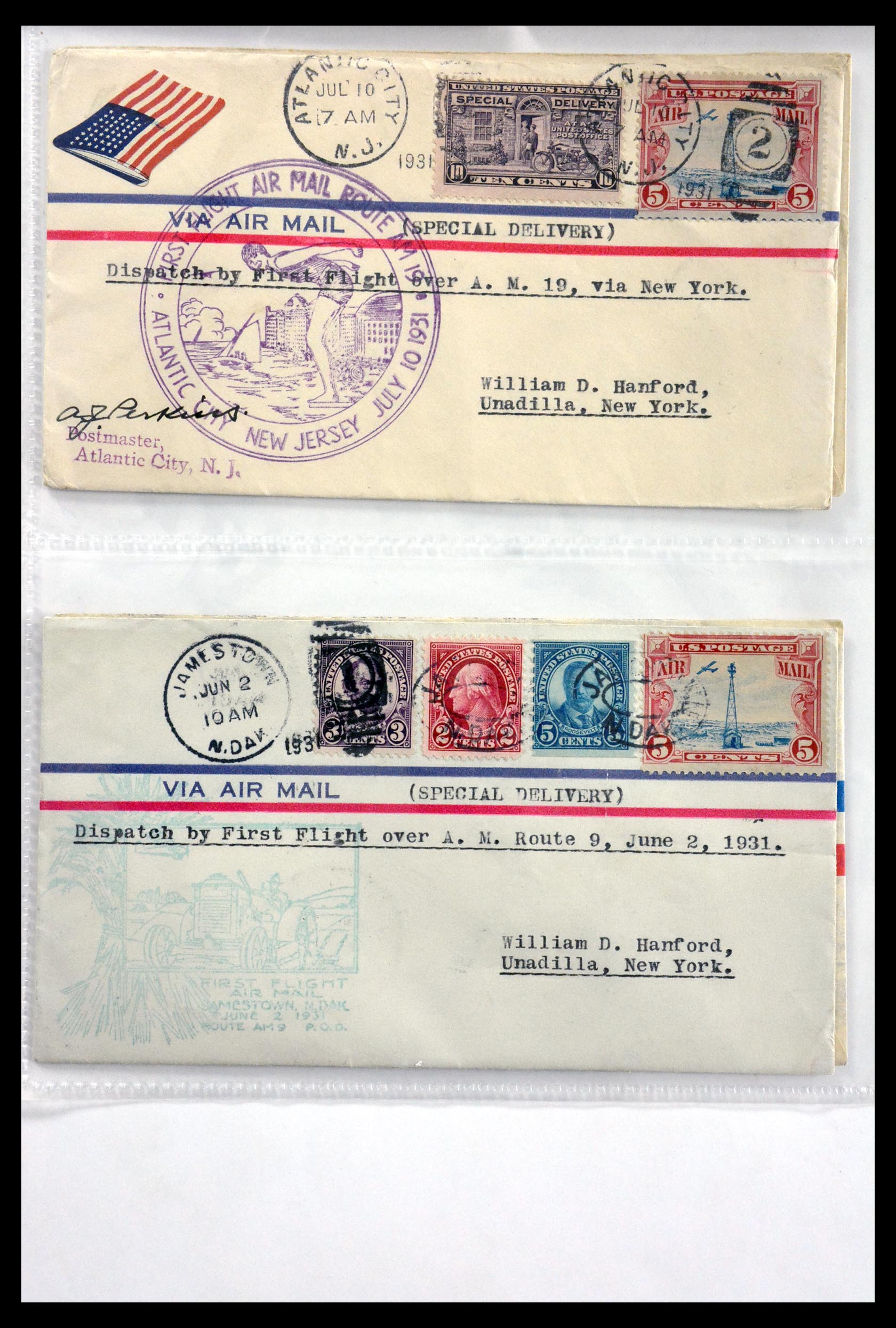 29830 020 - 29830 USA luchtpostbrieven ca. 1919-1932.