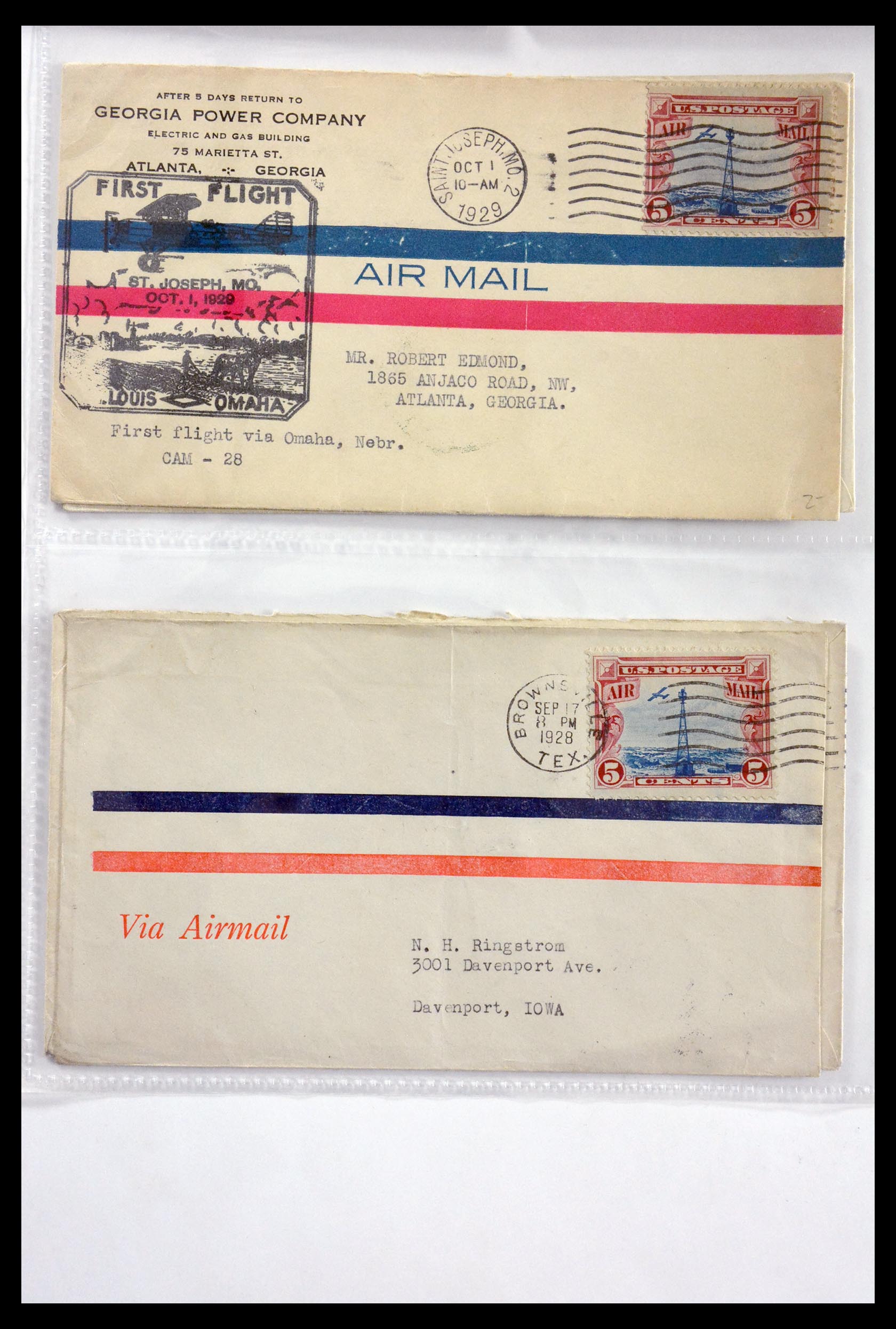 29830 024 - 29830 USA luchtpostbrieven ca. 1919-1932.