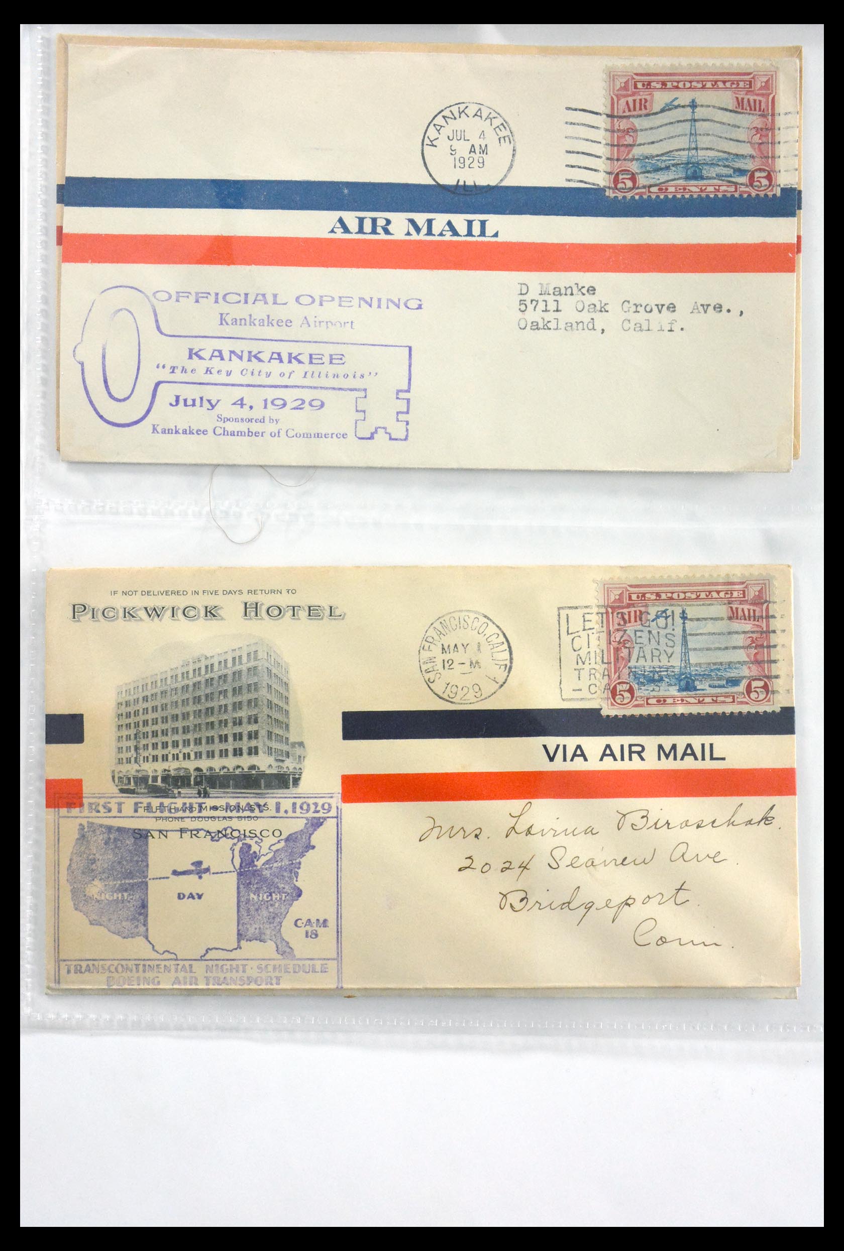 29830 026 - 29830 USA luchtpostbrieven ca. 1919-1932.