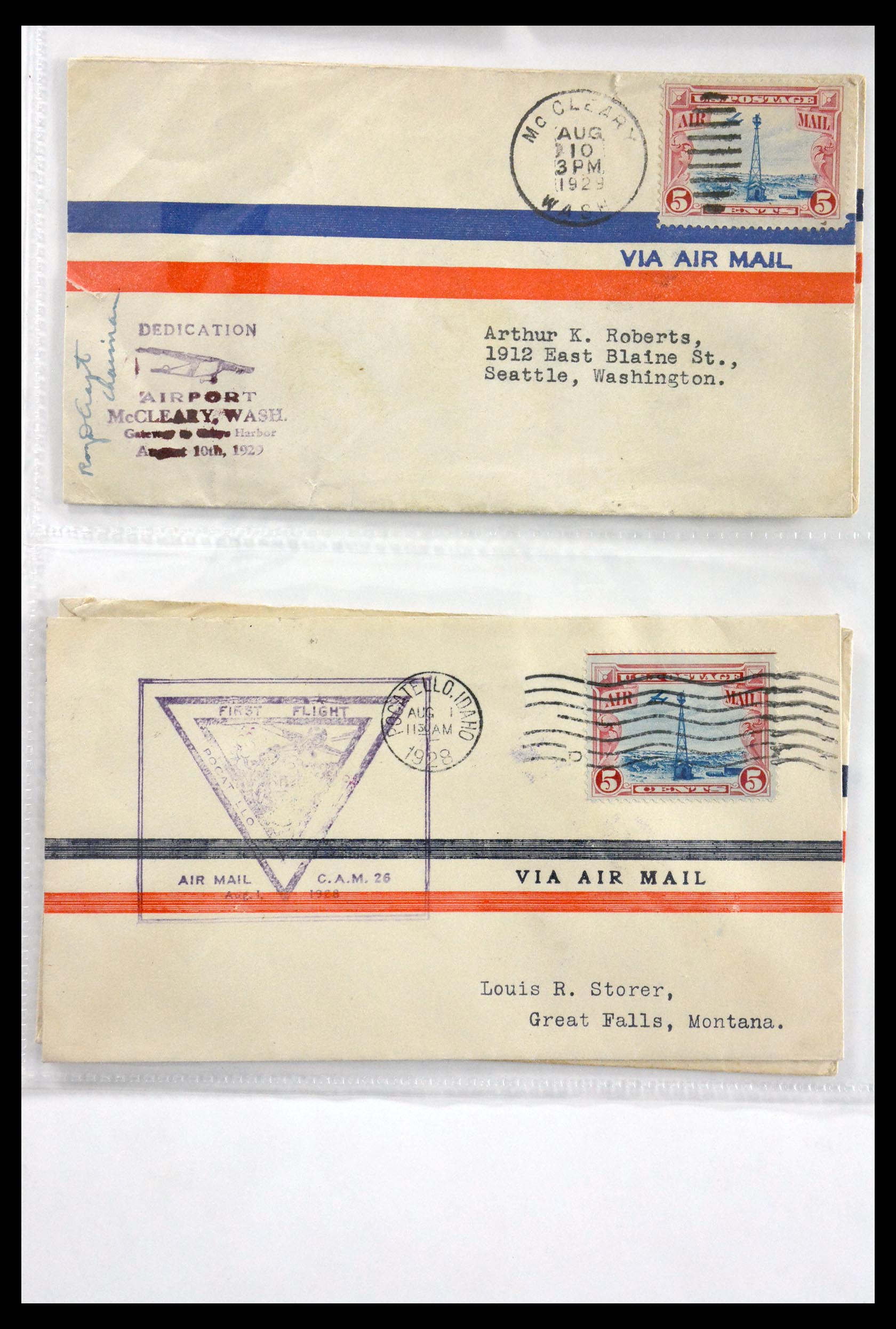 29830 034 - 29830 USA luchtpostbrieven ca. 1919-1932.