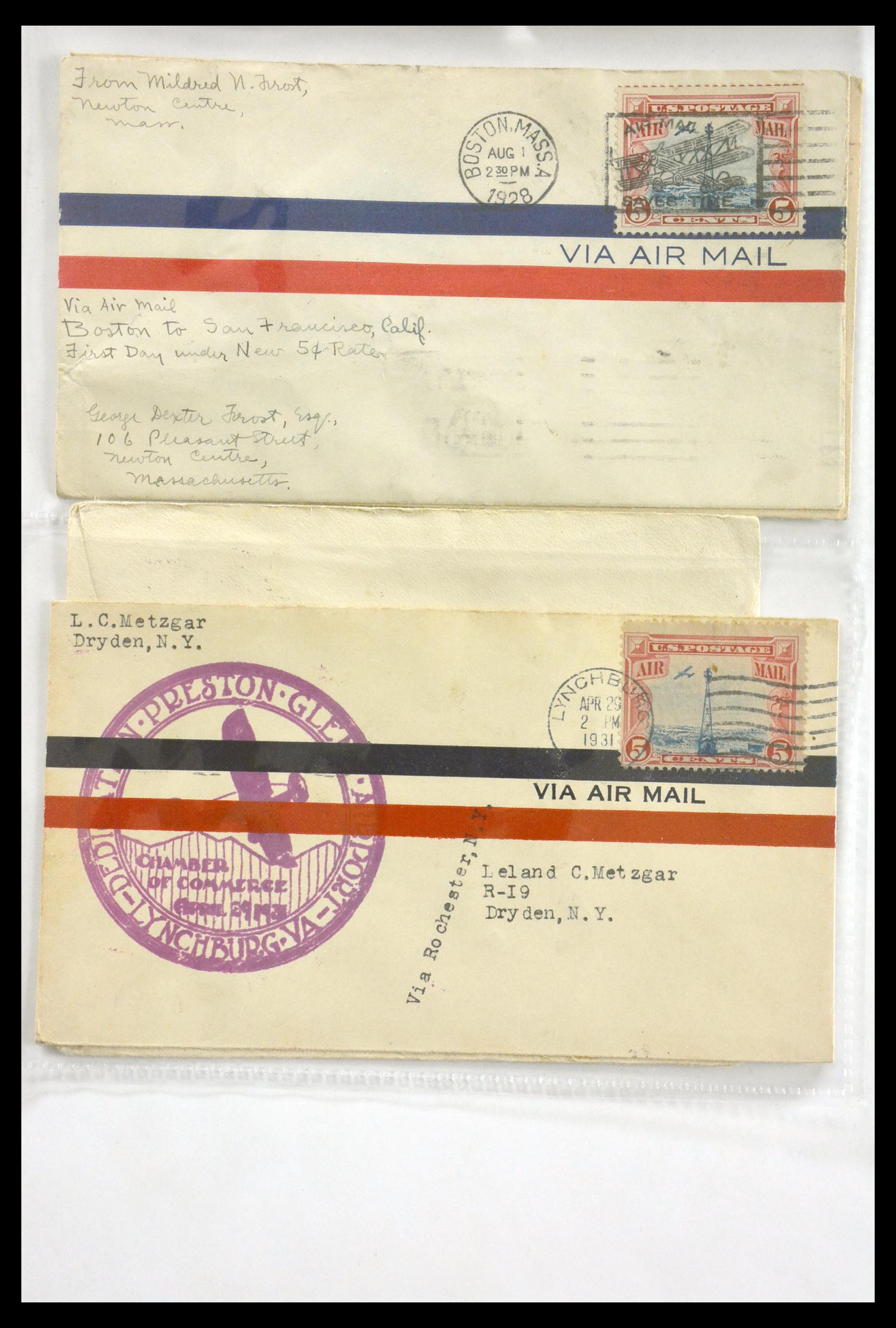 29830 035 - 29830 USA luchtpostbrieven ca. 1919-1932.